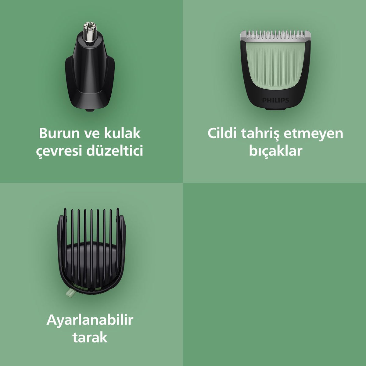 Philips 3000 Serisi 7in1,Erkek Bakım Seti,Yüz/Saç/Vücut Tıraş Makinesi,Islak/Kuru Kullanım,MG3930/15
