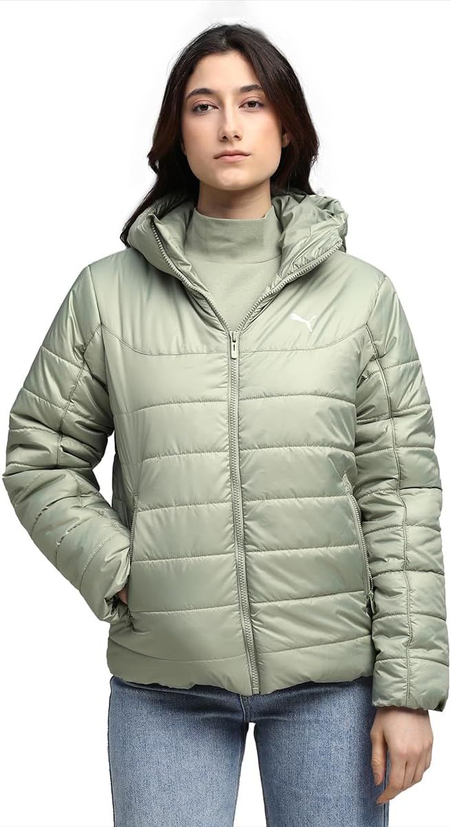 Ess Hooded Padded Kadın Yeşil Günlük Stil Mont 68523182