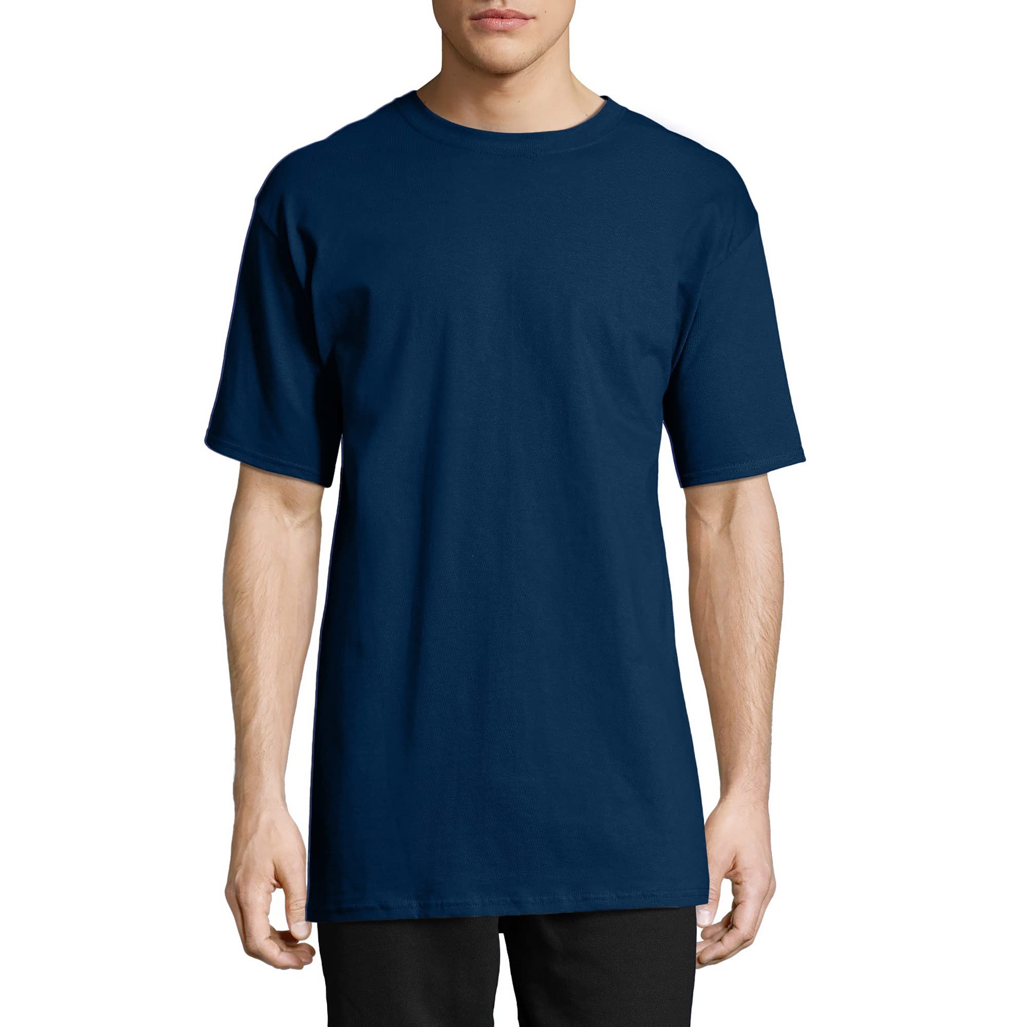 Hanes Men's Beefy-T T-Shirt, Heavyweight Cotton T-Shirts for Men, 1 or 2 Pack, Men's Tees (Tall