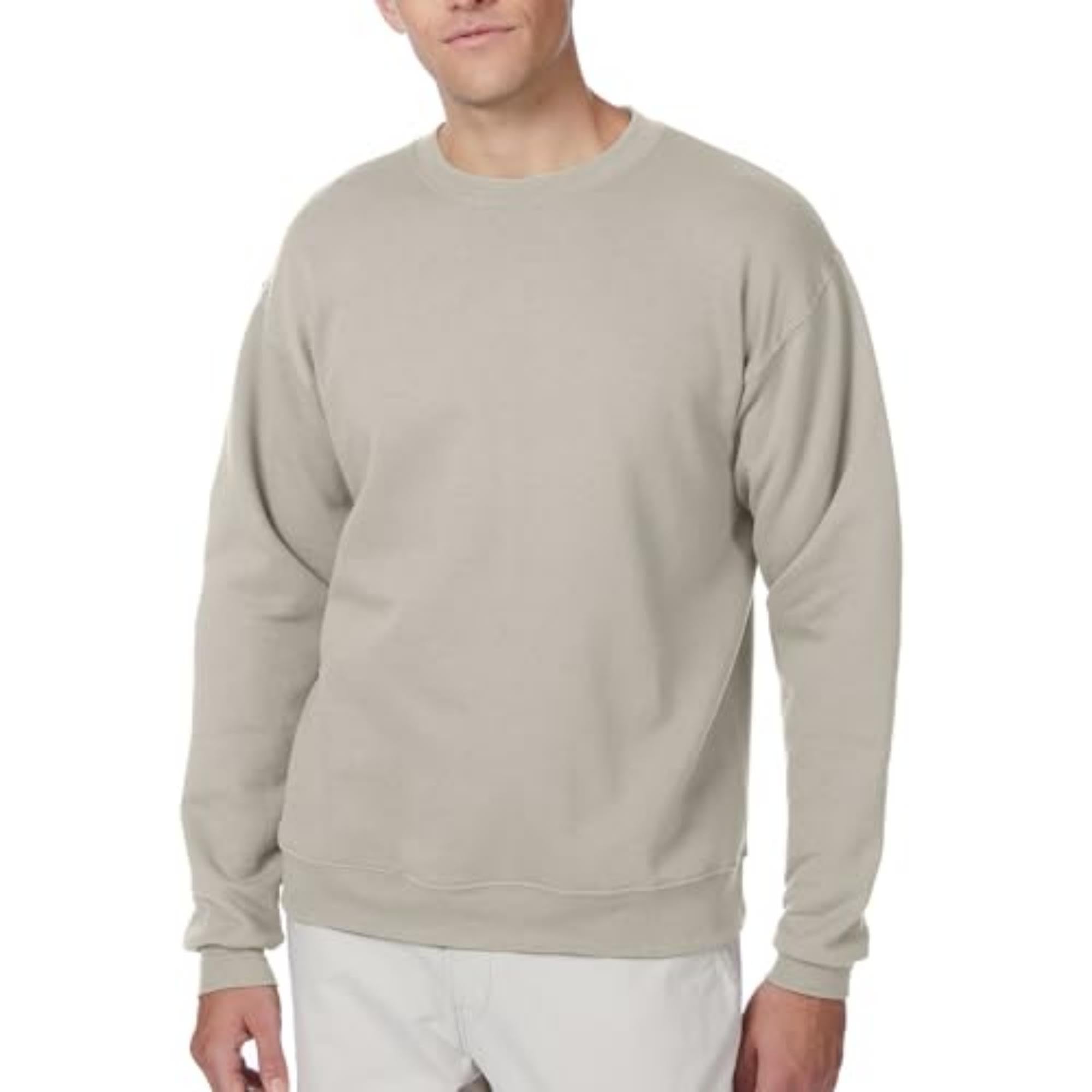 Hanes Men's Sweatshirt, EcoSmart Fleece Crewneck Sweatshirt, Big & Tall Available, 1 or 2-Pack