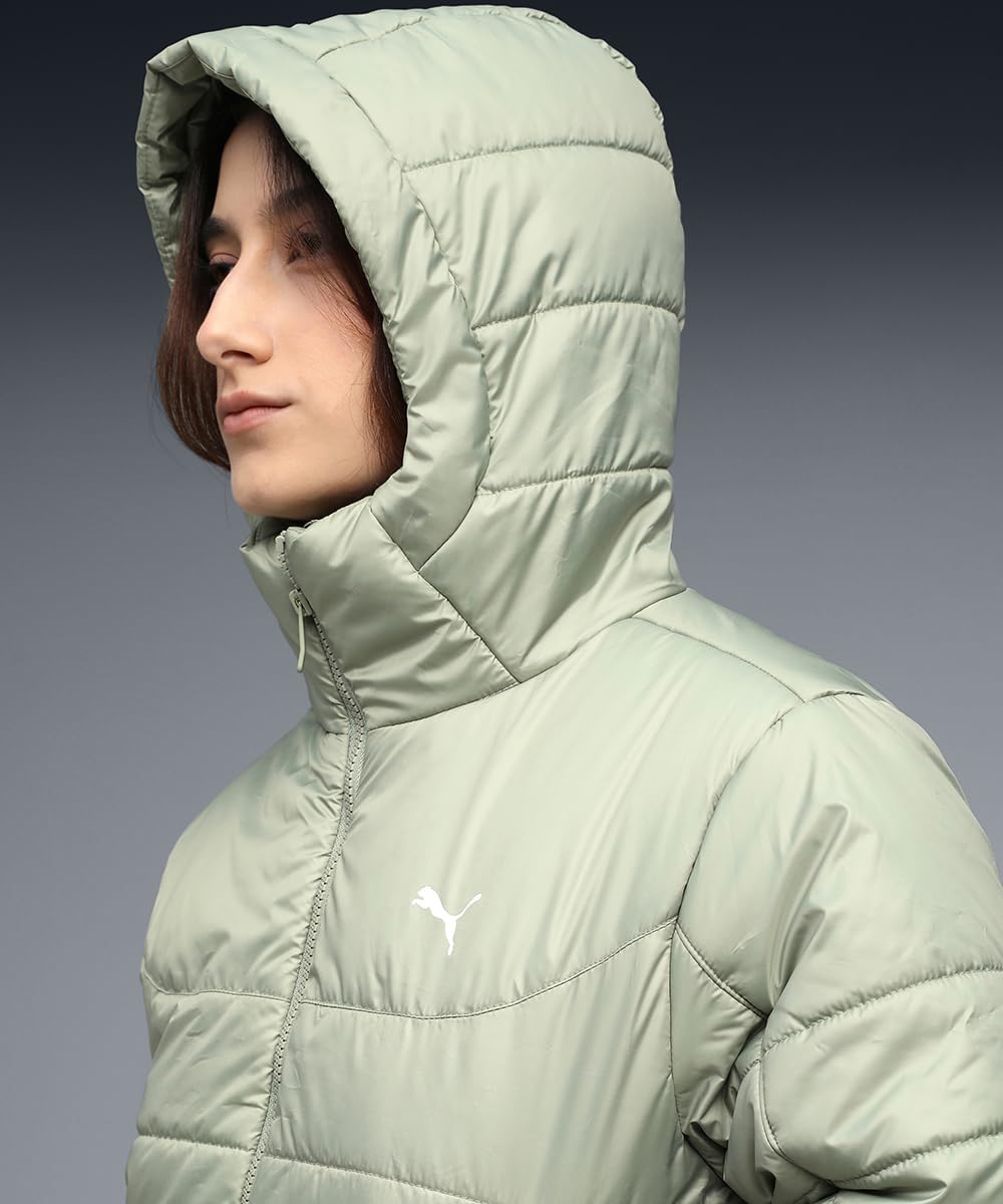 Ess Hooded Padded Kadın Yeşil Günlük Stil Mont 68523182
