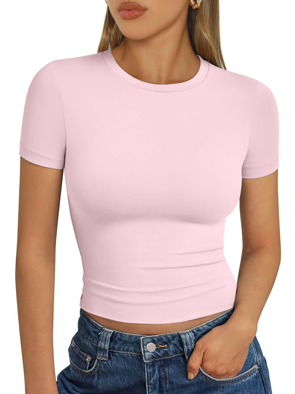 Trendy Queen Womens Short Sleeve T Shirt Basic Summer Top