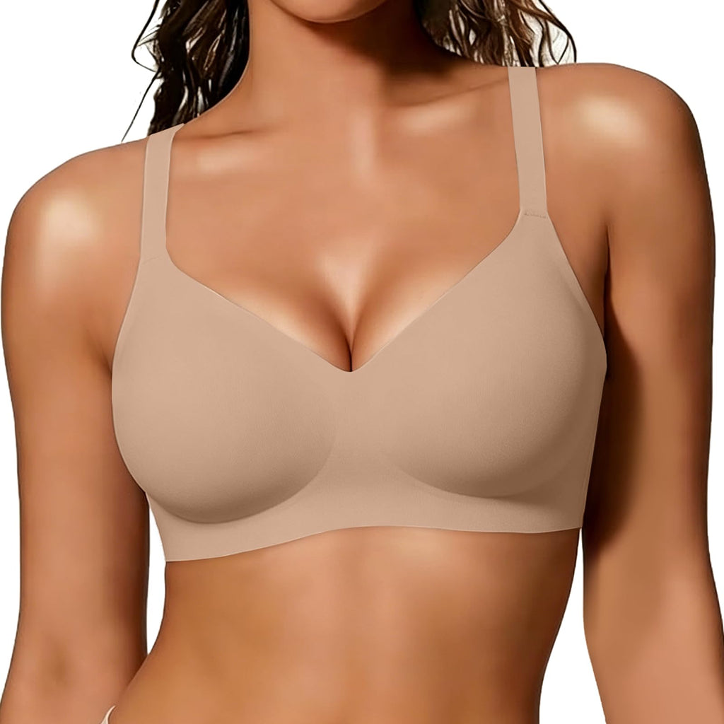As Fairy Wireless Bras for Women Full Coverage Seamless Comfort T-Shirt Bra