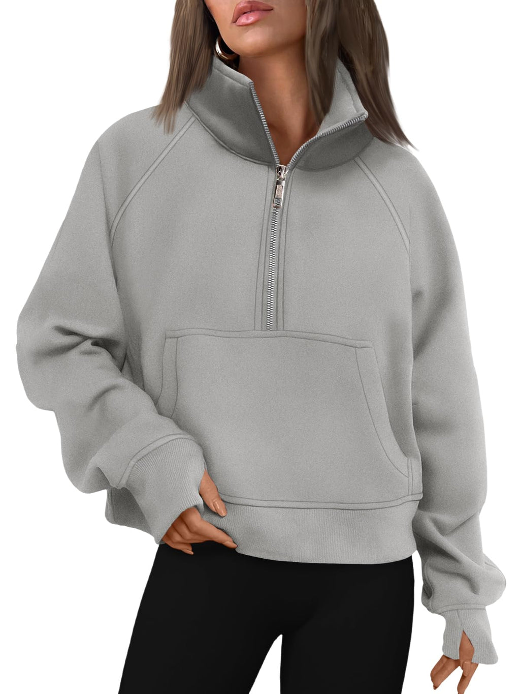 AUTOMET Womens Sweatshirts Half Zip Fleece Pullover Fall Outfits