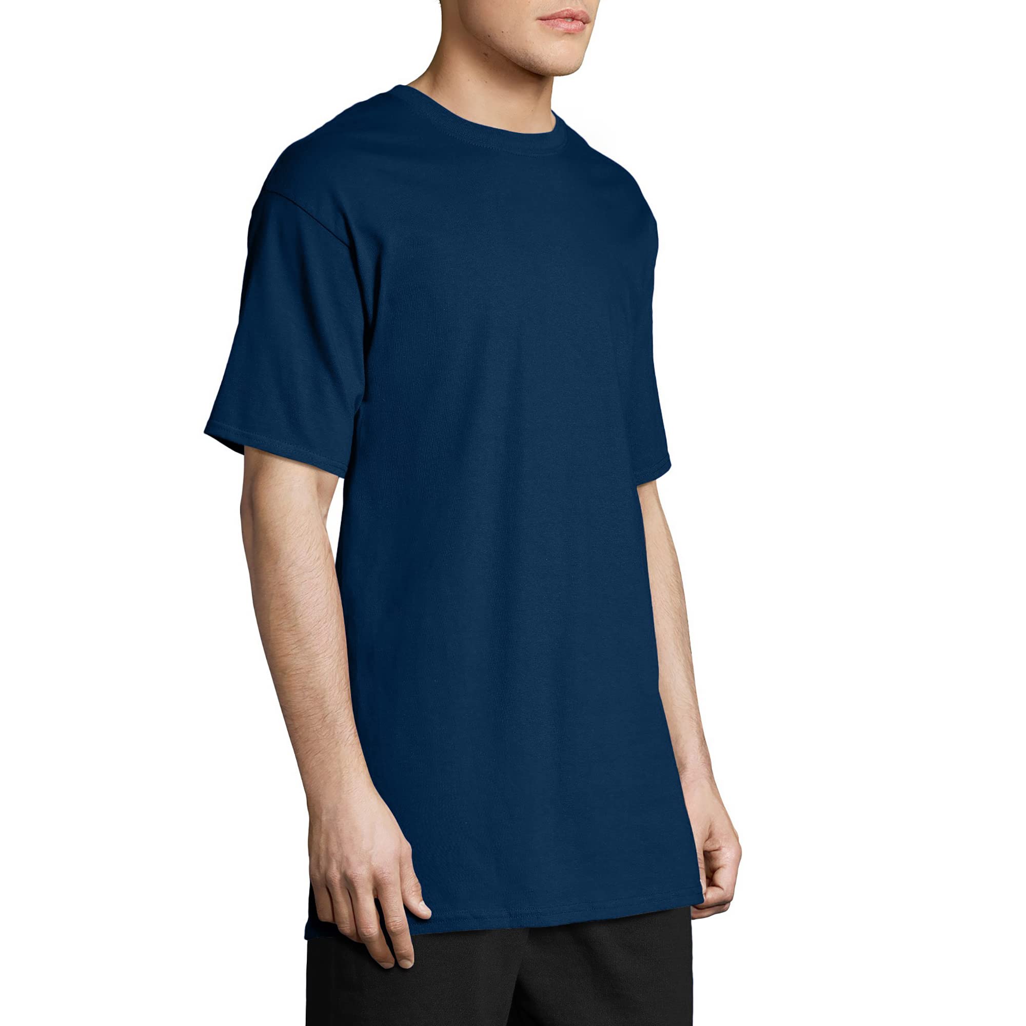 Hanes Men's Beefy-T T-Shirt, Heavyweight Cotton T-Shirts for Men, 1 or 2 Pack, Men's Tees (Tall