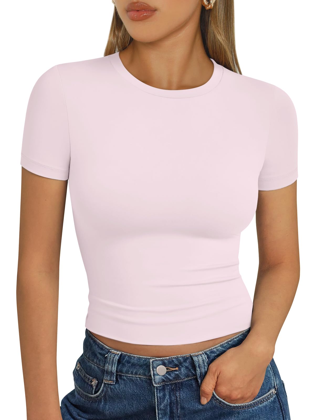 Trendy Queen Womens Short Sleeve T Shirt Basic Summer Top