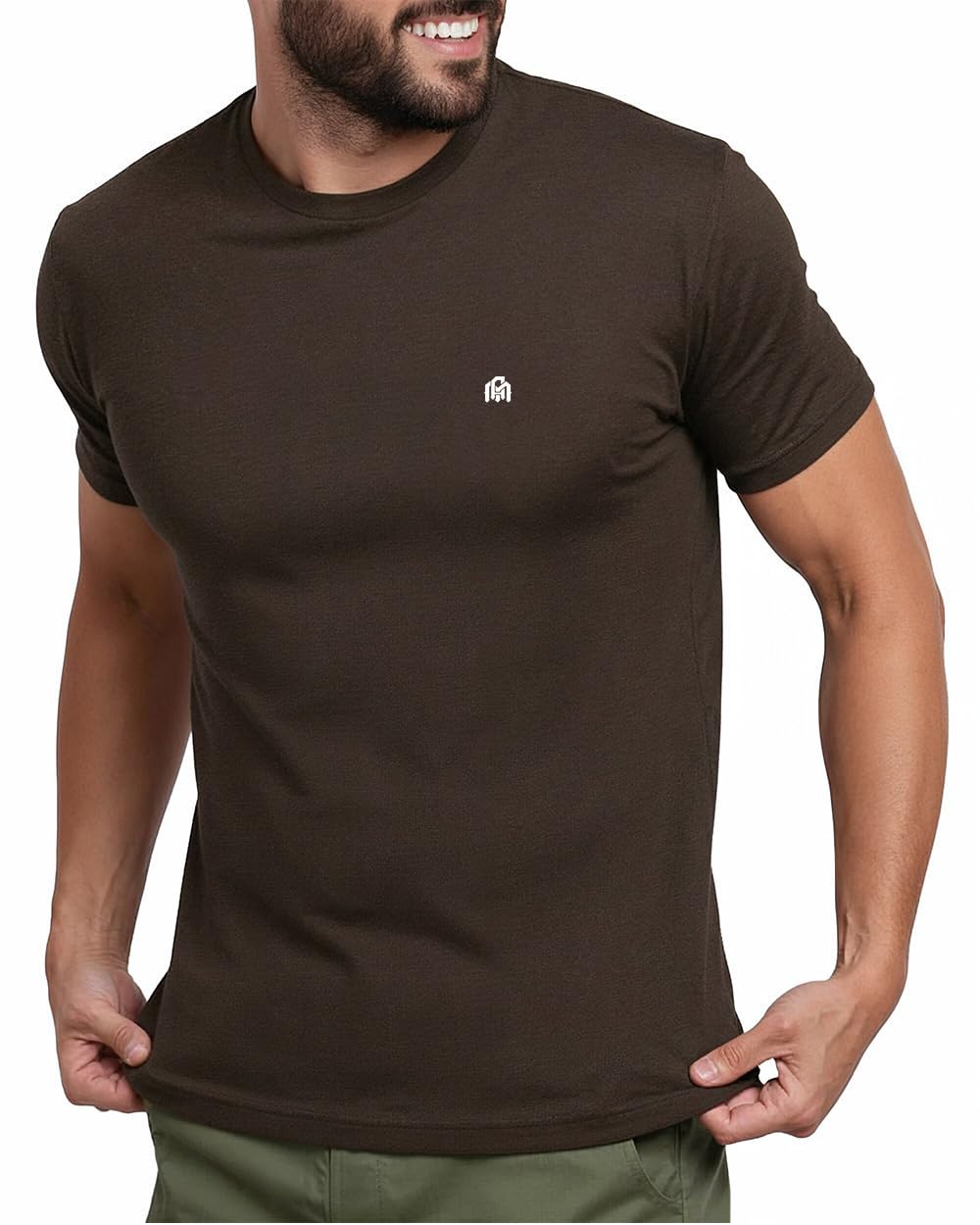 Mens T Shirts Soft Cotton Crew Neck Athletic Fit Casual Tees S-4XL