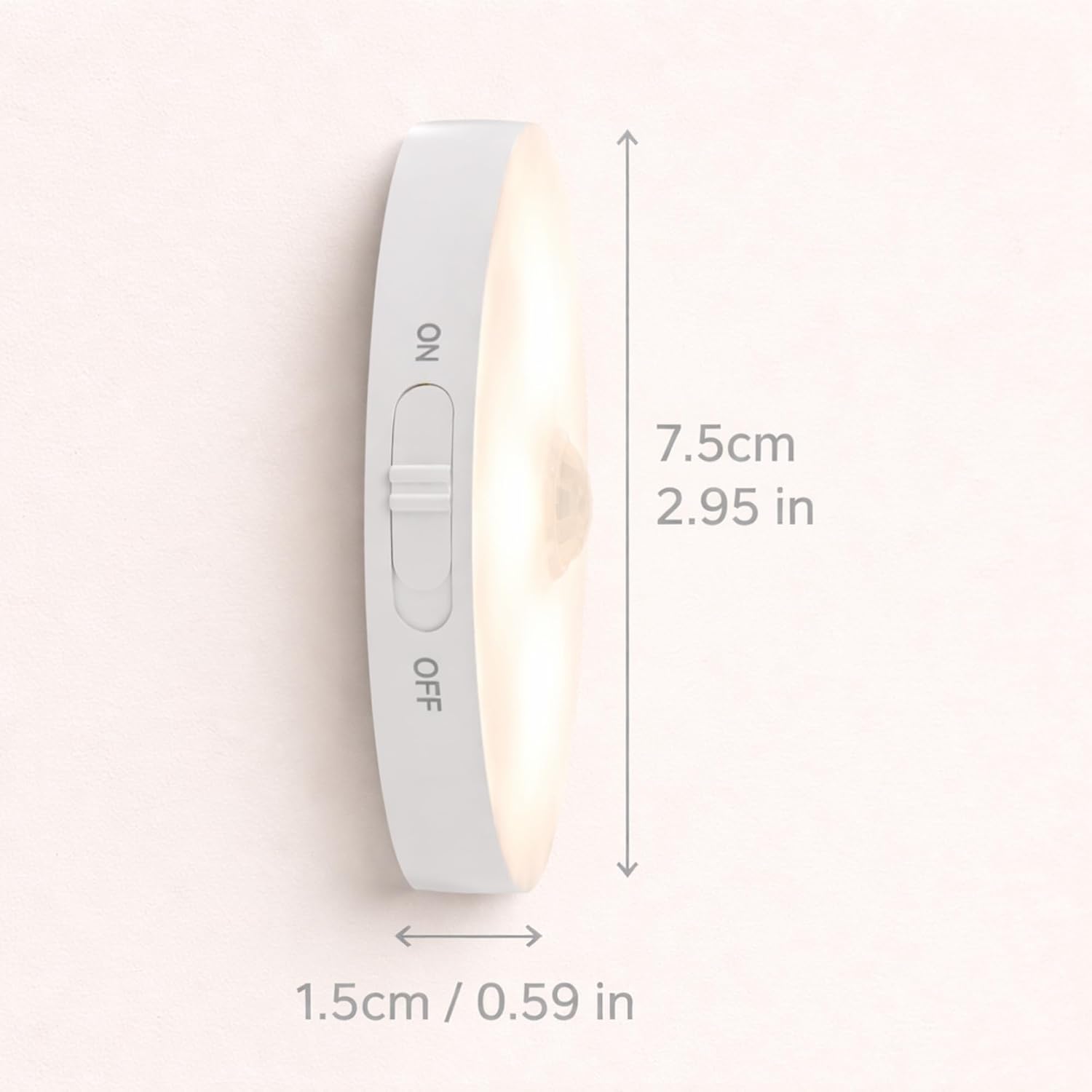 Amber LED Hareket Sensörlü Ledli Gece Lambası Şarj Edilebilir, Taşınabilir 4000k Günışığı (2 Adet)