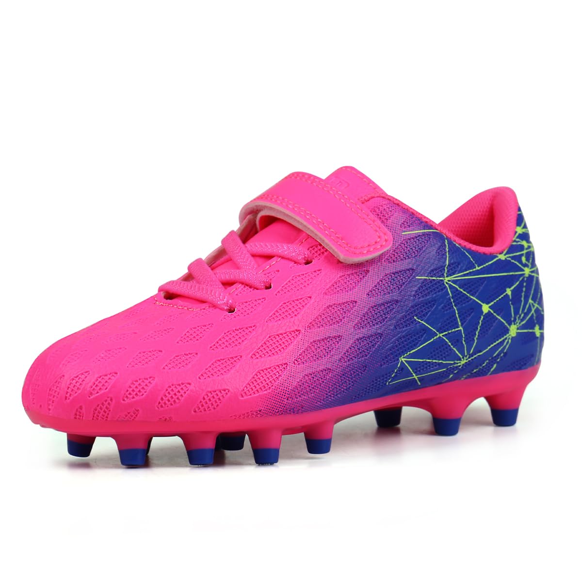 brooman Kids Firm Ground Soccer Cleats Boys Girls Athletic Outdoor Football Shoes