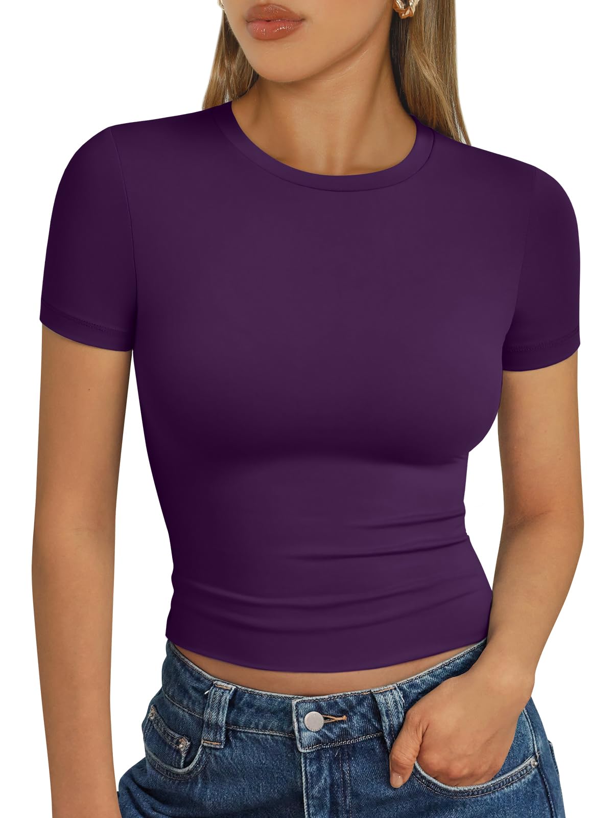 Trendy Queen Womens Short Sleeve T Shirt Basic Summer Top
