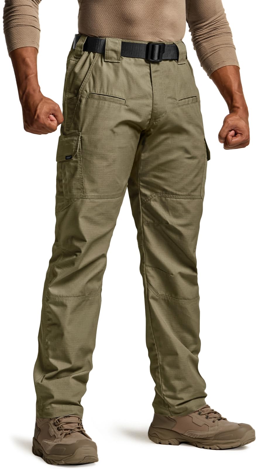 CQR Men's Tactical Pants, Water Resistant Ripstop Cargo Pants, Lightweight EDC Work Hiking Pants, Outdoor Apparel