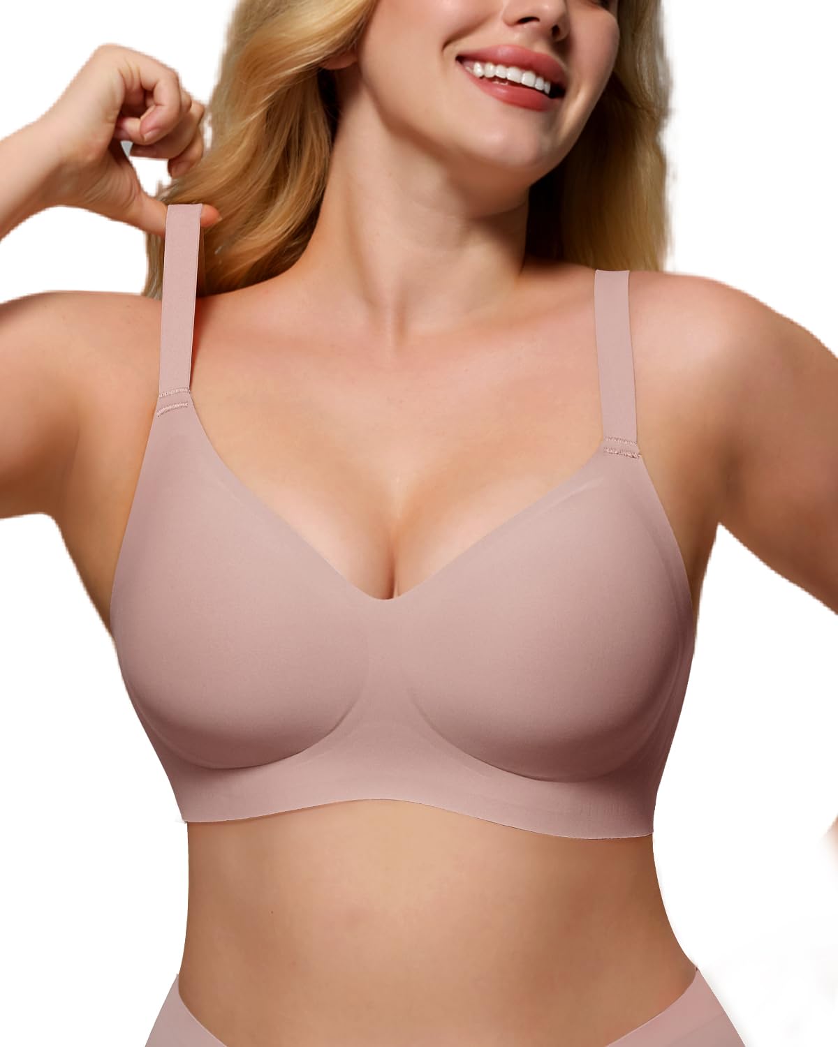 As Fairy Wireless Bras for Women Full Coverage Seamless Comfort T-Shirt Bra