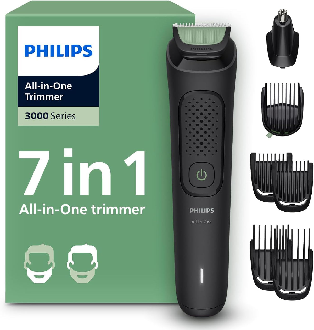 Philips 3000 Serisi 7in1,Erkek Bakım Seti,Yüz/Saç/Vücut Tıraş Makinesi,Islak/Kuru Kullanım,MG3930/15