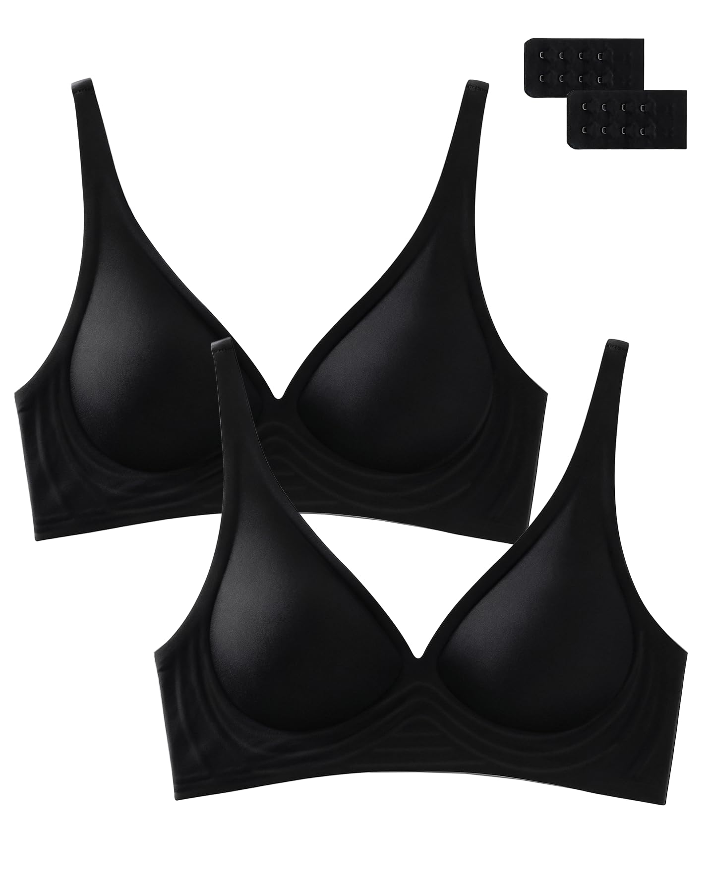 Deep V Bra Wireless Sexy Push Up Bralette Padded Seamless Jelly Bra