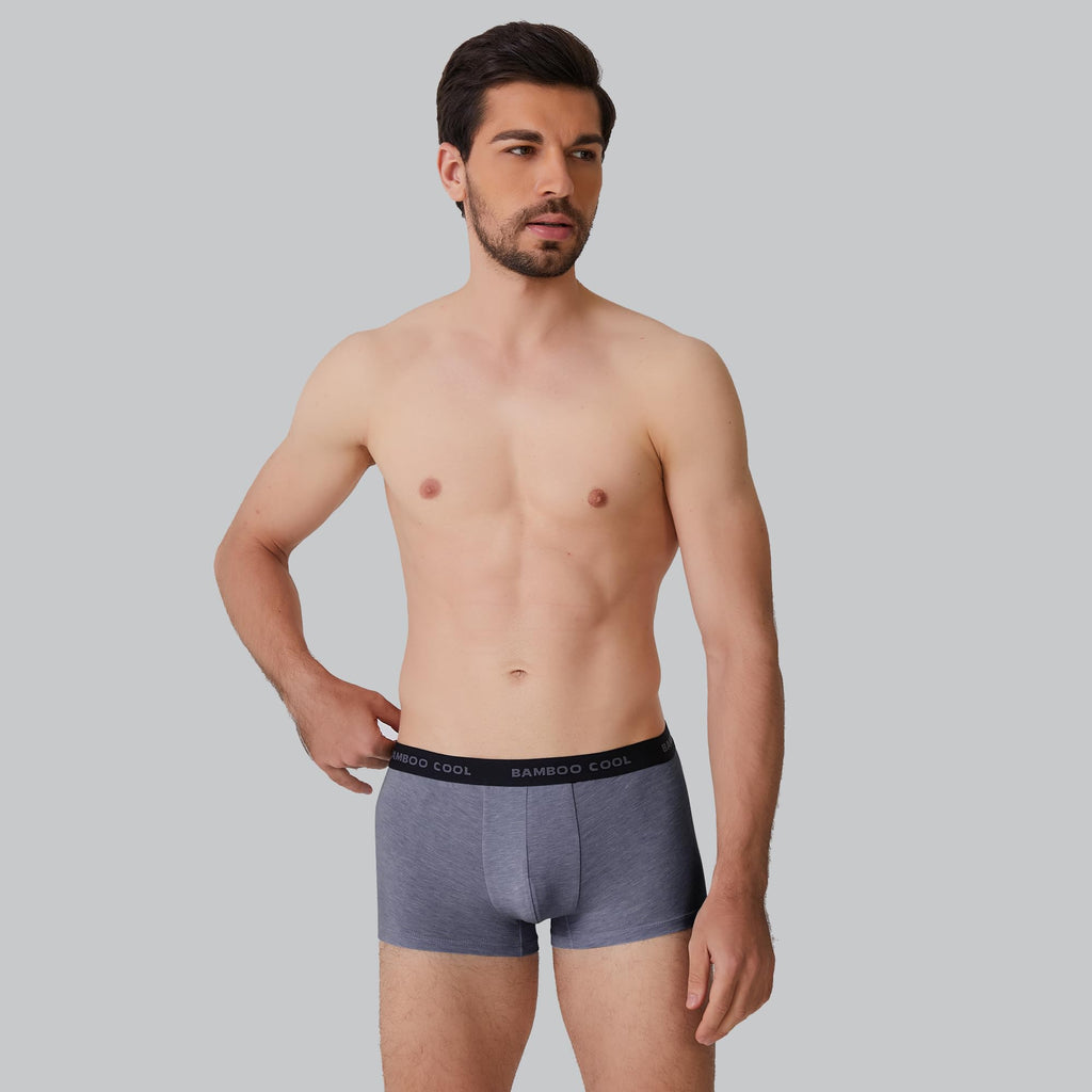 BAMBOO COOL Men's Boxer Briefs Ultra Breathable Underwear Multipack