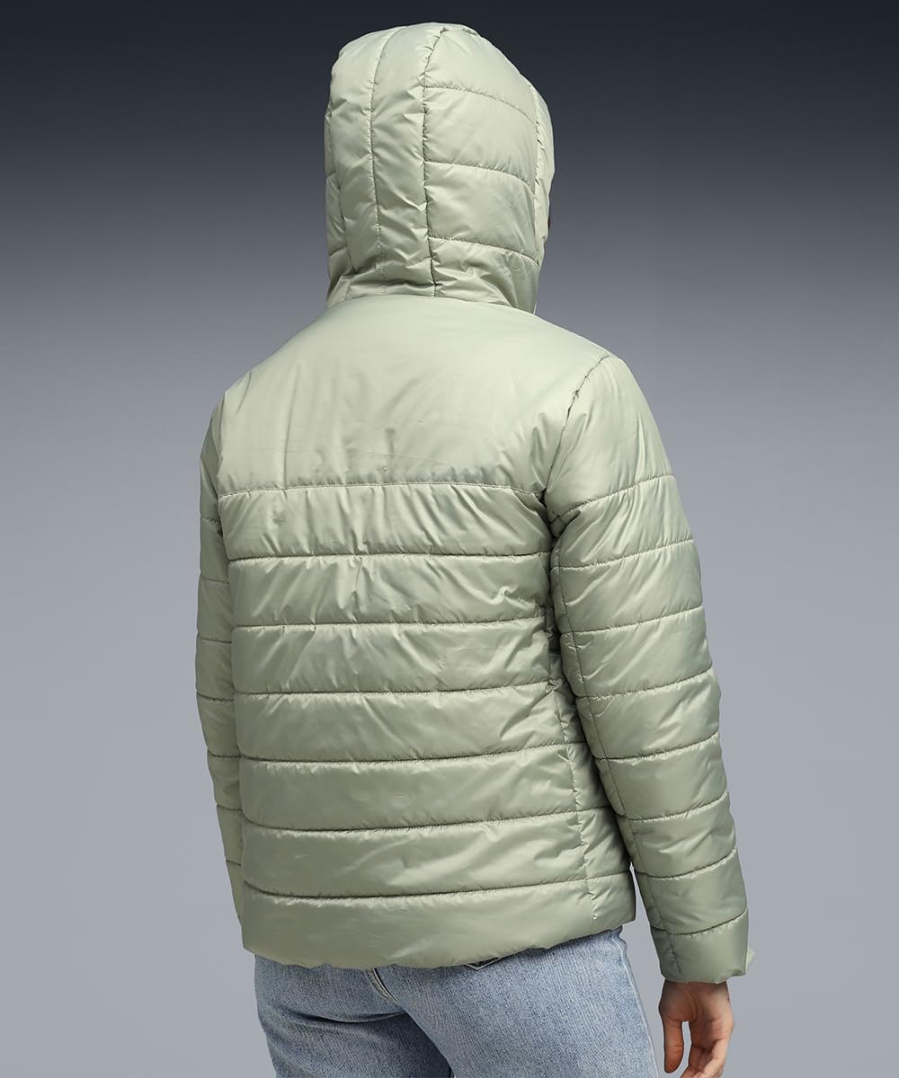 Ess Hooded Padded Kadın Yeşil Günlük Stil Mont 68523182