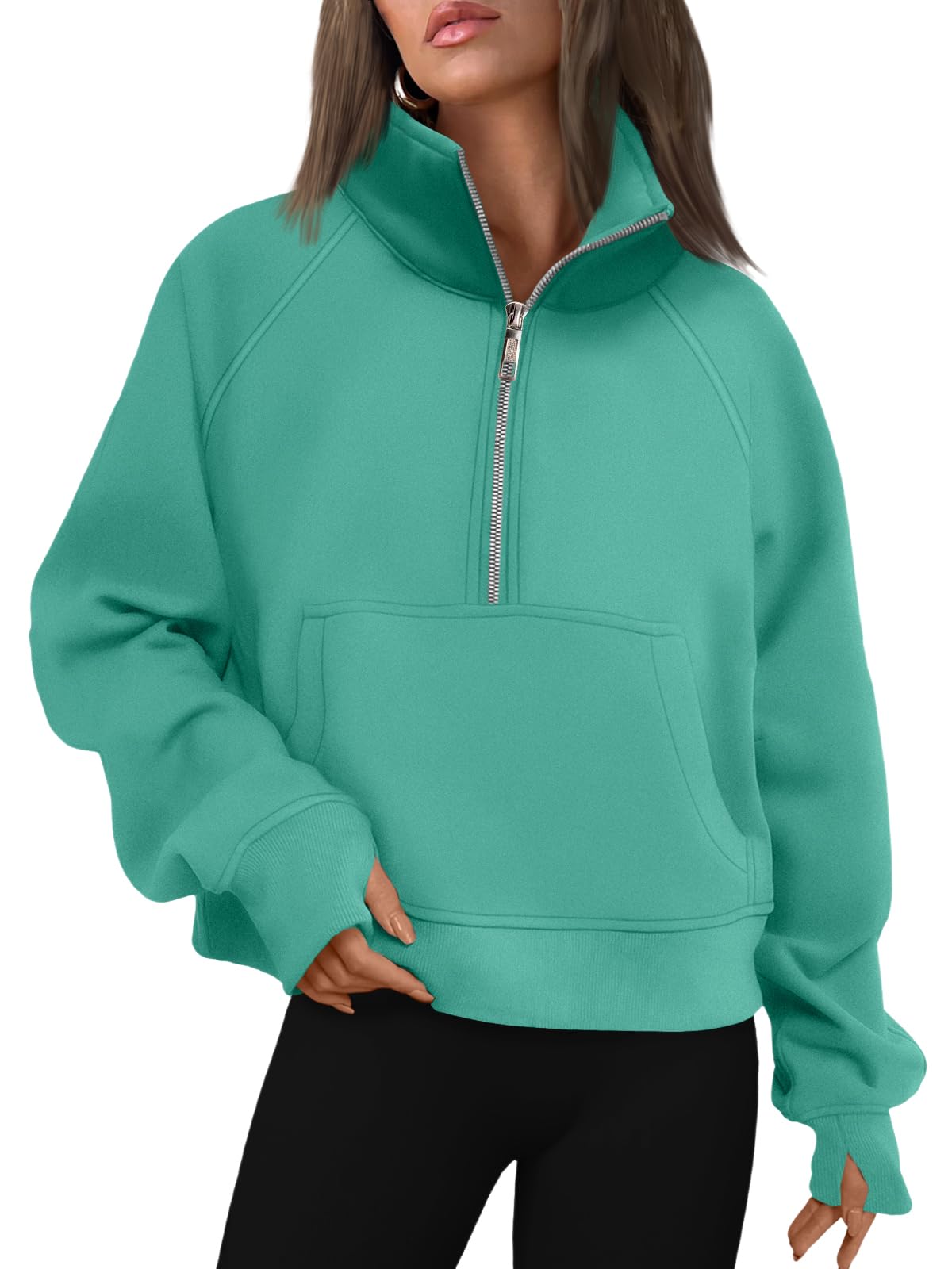 AUTOMET Womens Sweatshirts Half Zip Fleece Pullover Fall Outfits