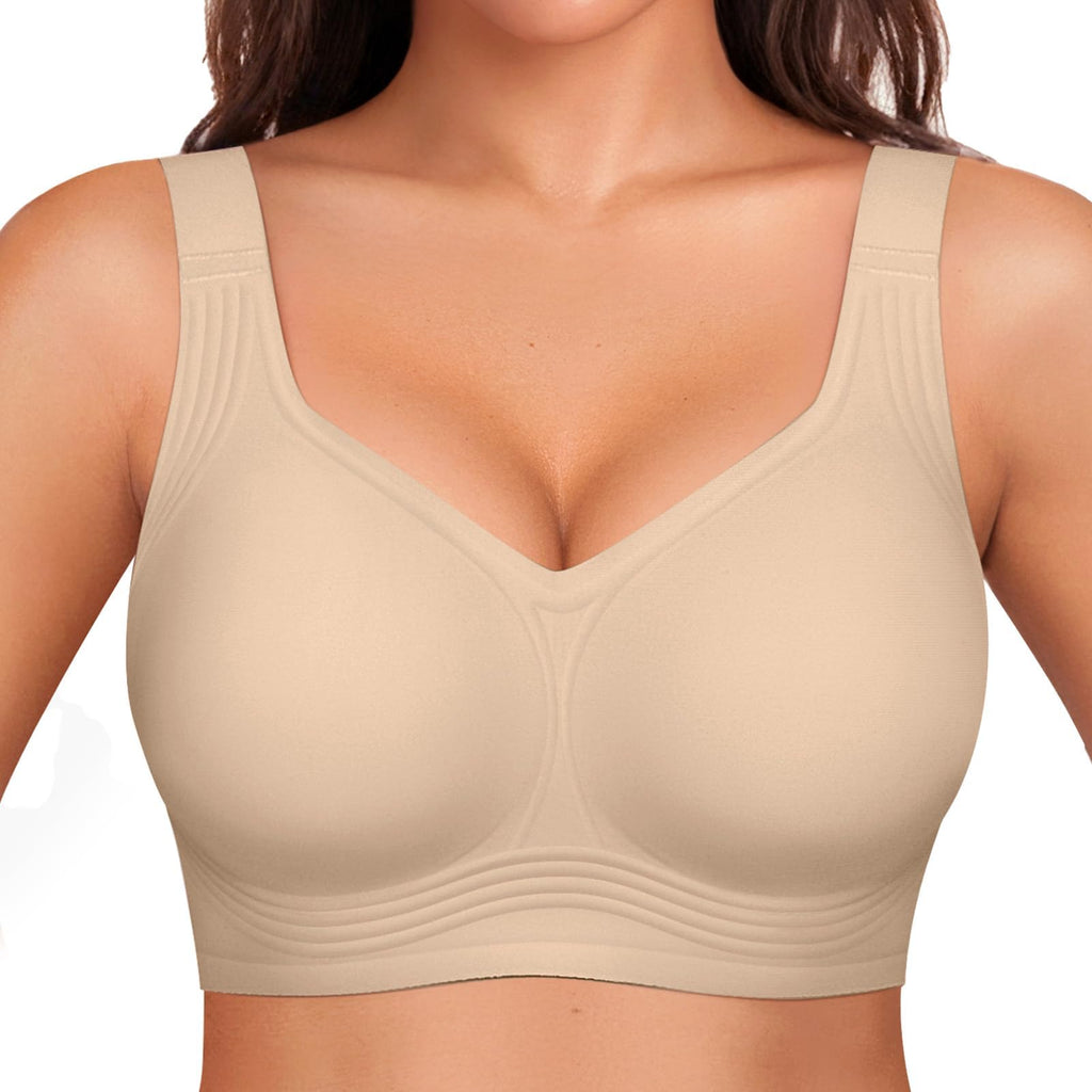 OEAK Womens Wireless Jelly Bras Plus Size Support Push Up Comfortable Bra