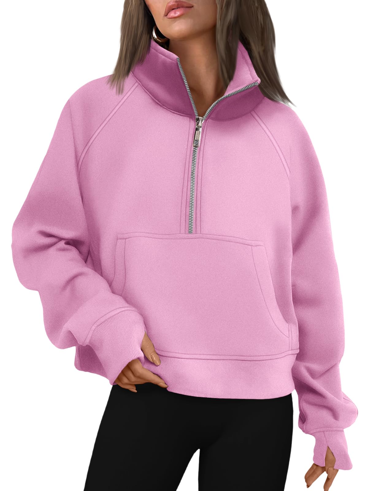 AUTOMET Womens Sweatshirts Half Zip Fleece Pullover Fall Outfits