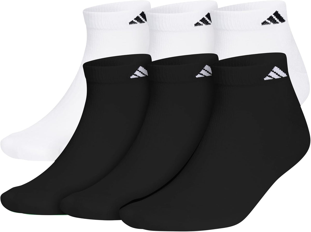 adidas Men's Athletic Cushioned Low Cut Ankle Socks 6 Pairs
