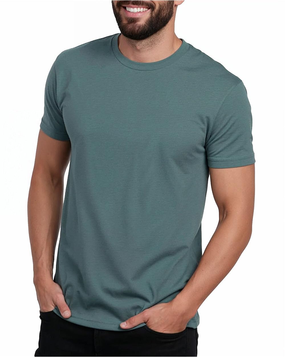 Mens T Shirts Soft Cotton Crew Neck Athletic Fit Casual Tees S-4XL