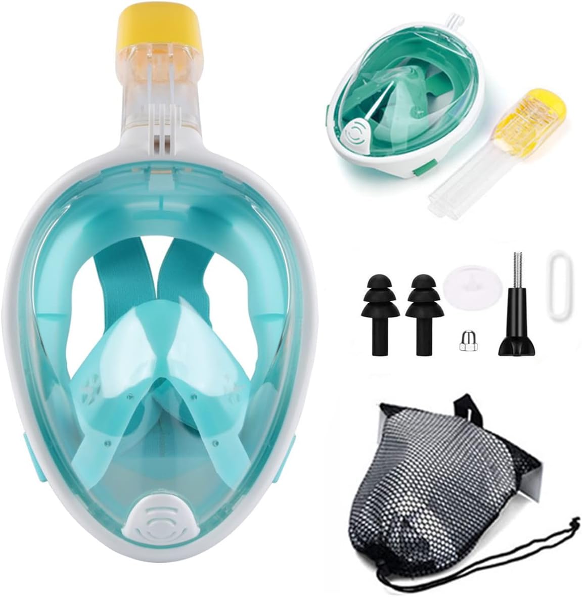 Dalış Maskeleri Çocuklar,Snorkel Maskesi, 5-14 yaşında çocuklar için Tam Yüzü Paylama Maskesi Anti-Fog, Anti-Leak Top Snorkel Seti