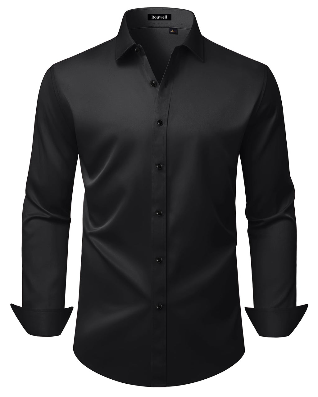 Mens Wrinkle Free Dress Shirts Regular Fit Business Button Down Shirt Formal Long Sleeve Wedding Stretch Shirts