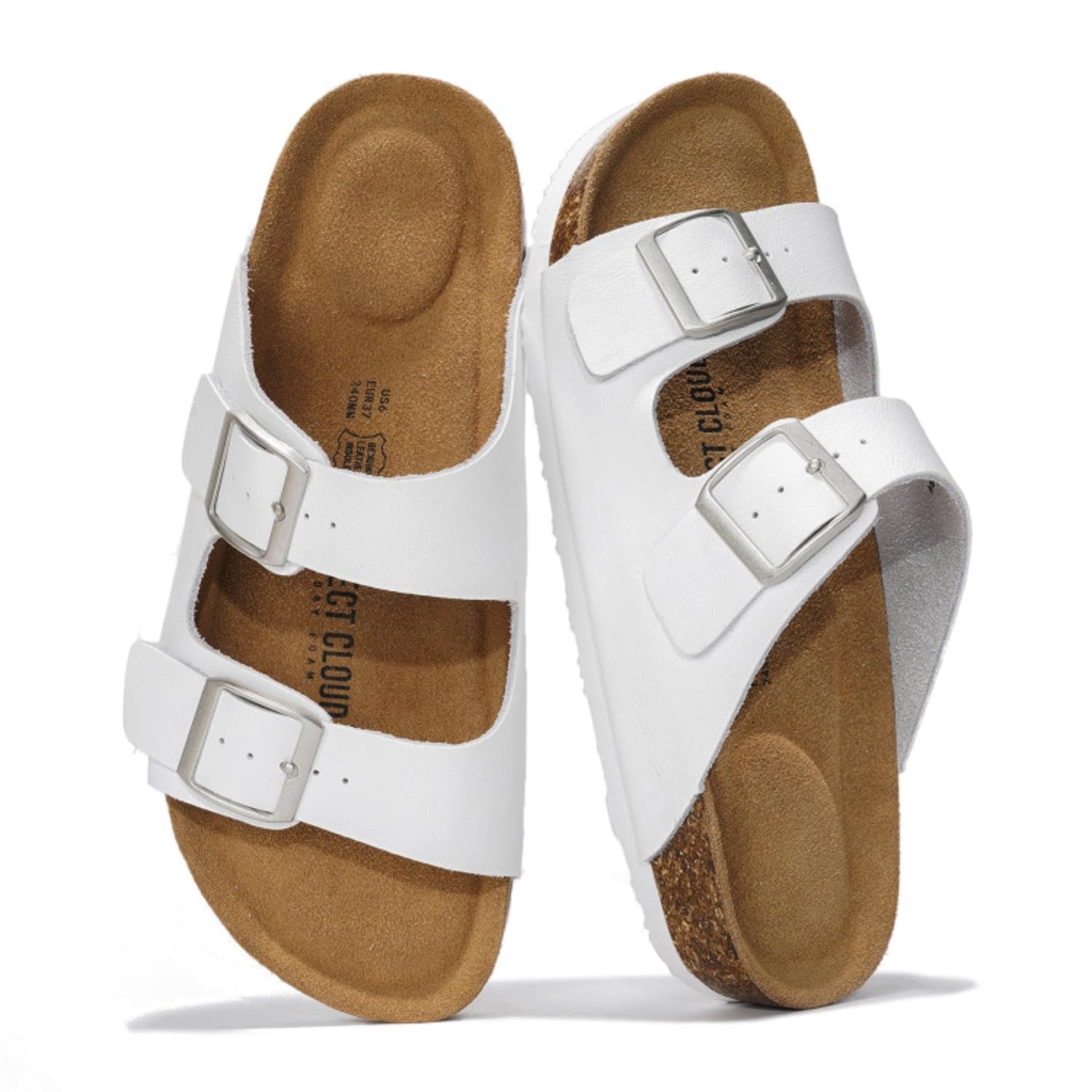 Project Cloud 100% Genuine Leather Womens Sandals Slides for Women (Venita)
