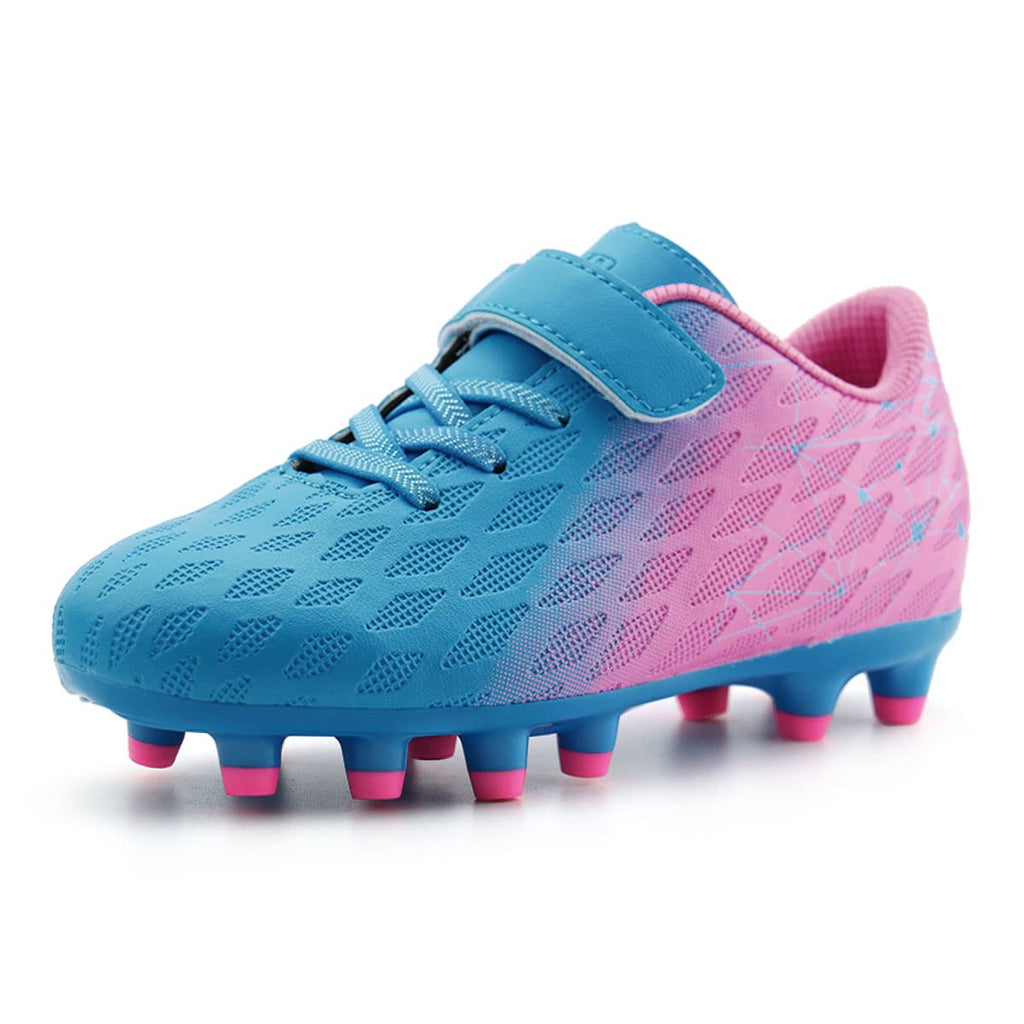brooman Kids Firm Ground Soccer Cleats Boys Girls Athletic Outdoor Football Shoes