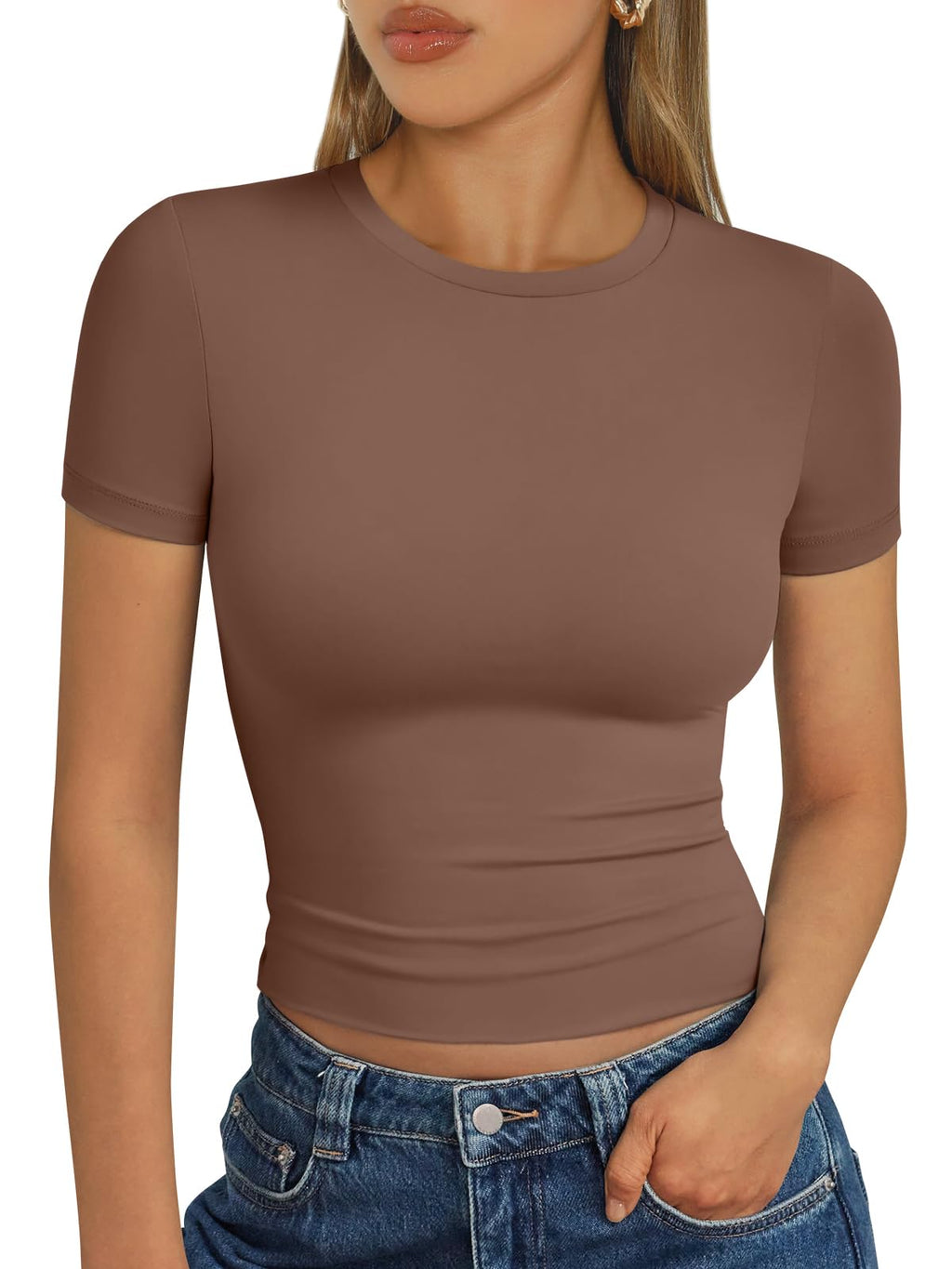 Trendy Queen Womens Short Sleeve T Shirt Basic Summer Top