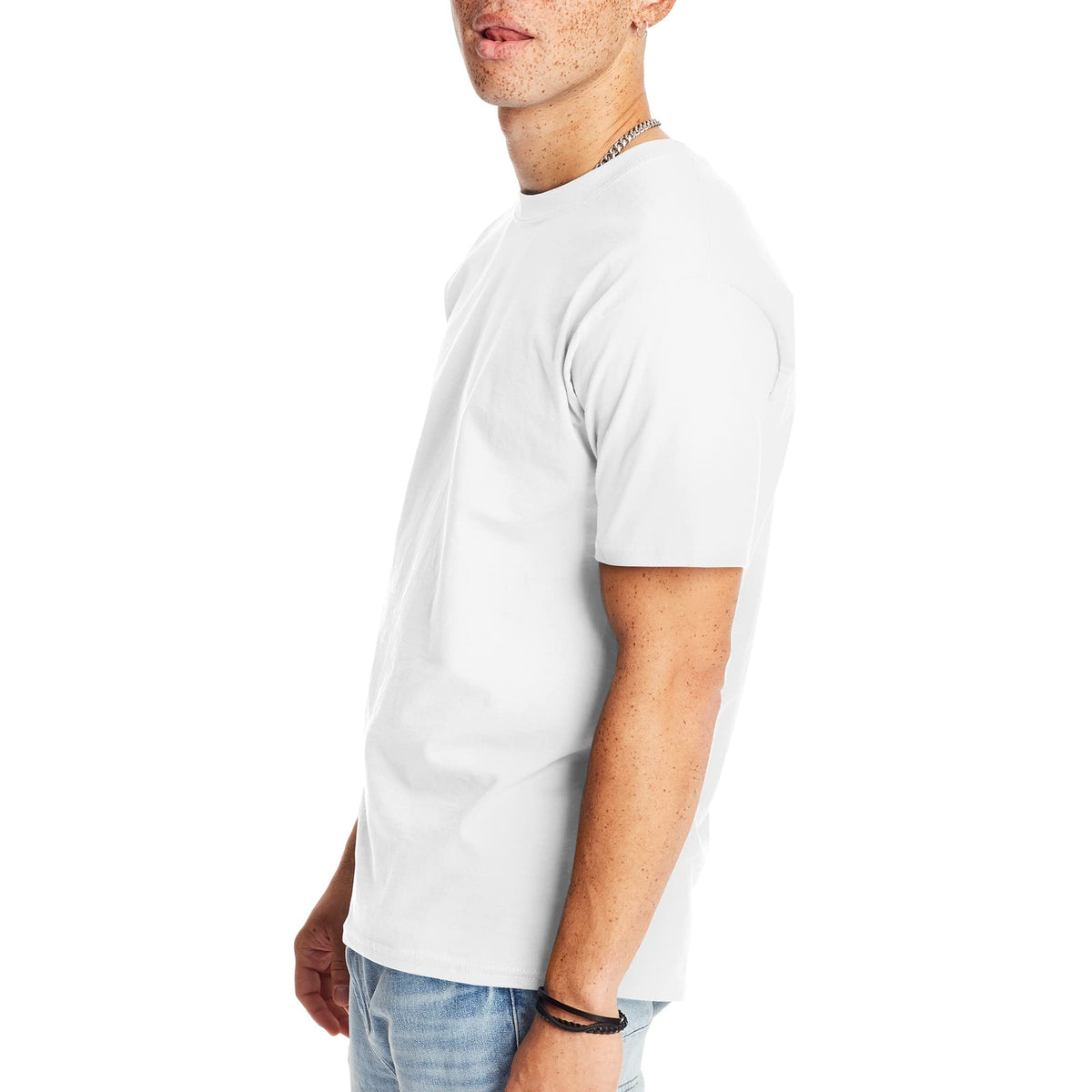 Hanes Men's Beefy-T T-Shirt, Heavyweight Cotton T-Shirts for Men, 1 or 2 Pack, Men's Tees (Tall