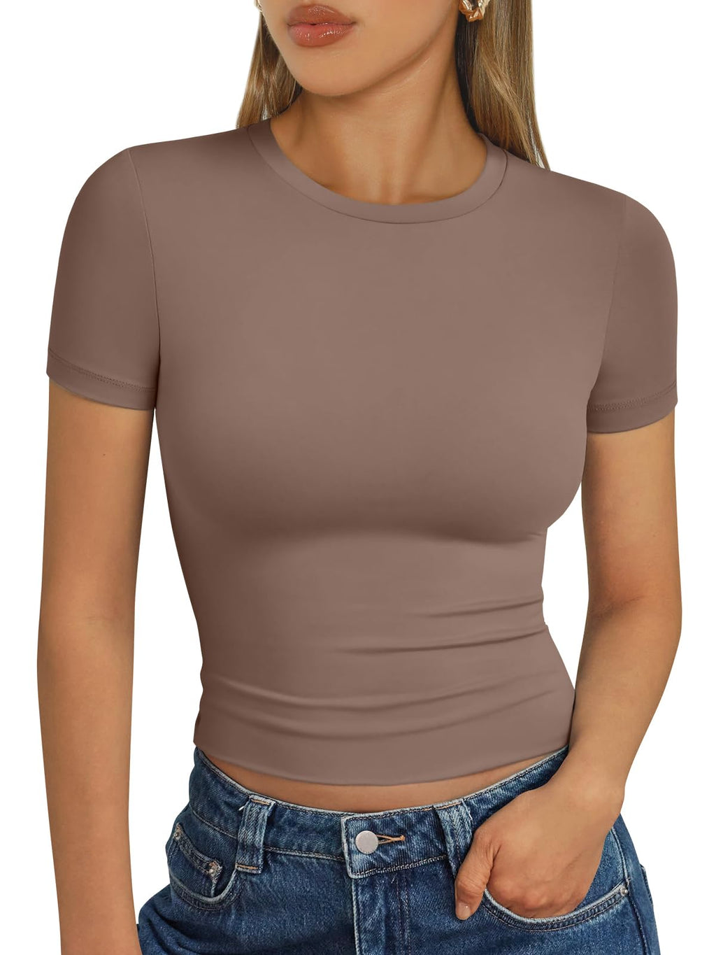 Trendy Queen Womens Short Sleeve T Shirt Basic Summer Top