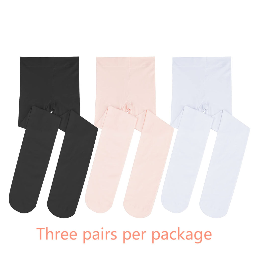 Stelle Girls' Footed Ballet Tights for Dance Class Toddler Kids 2T-15Y