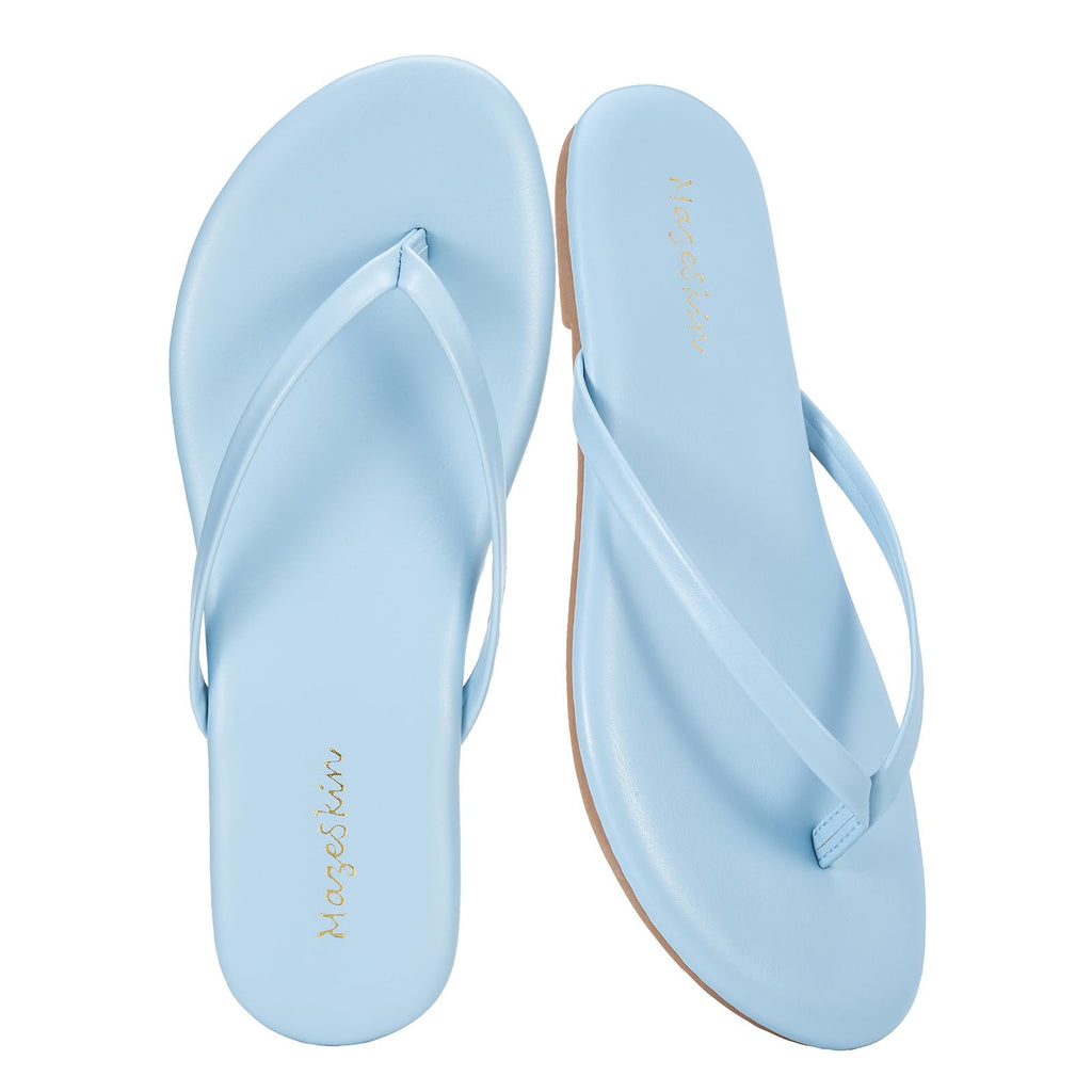 mazeskin Womens Memory Foam Flip Flops Flat Thong Sandals