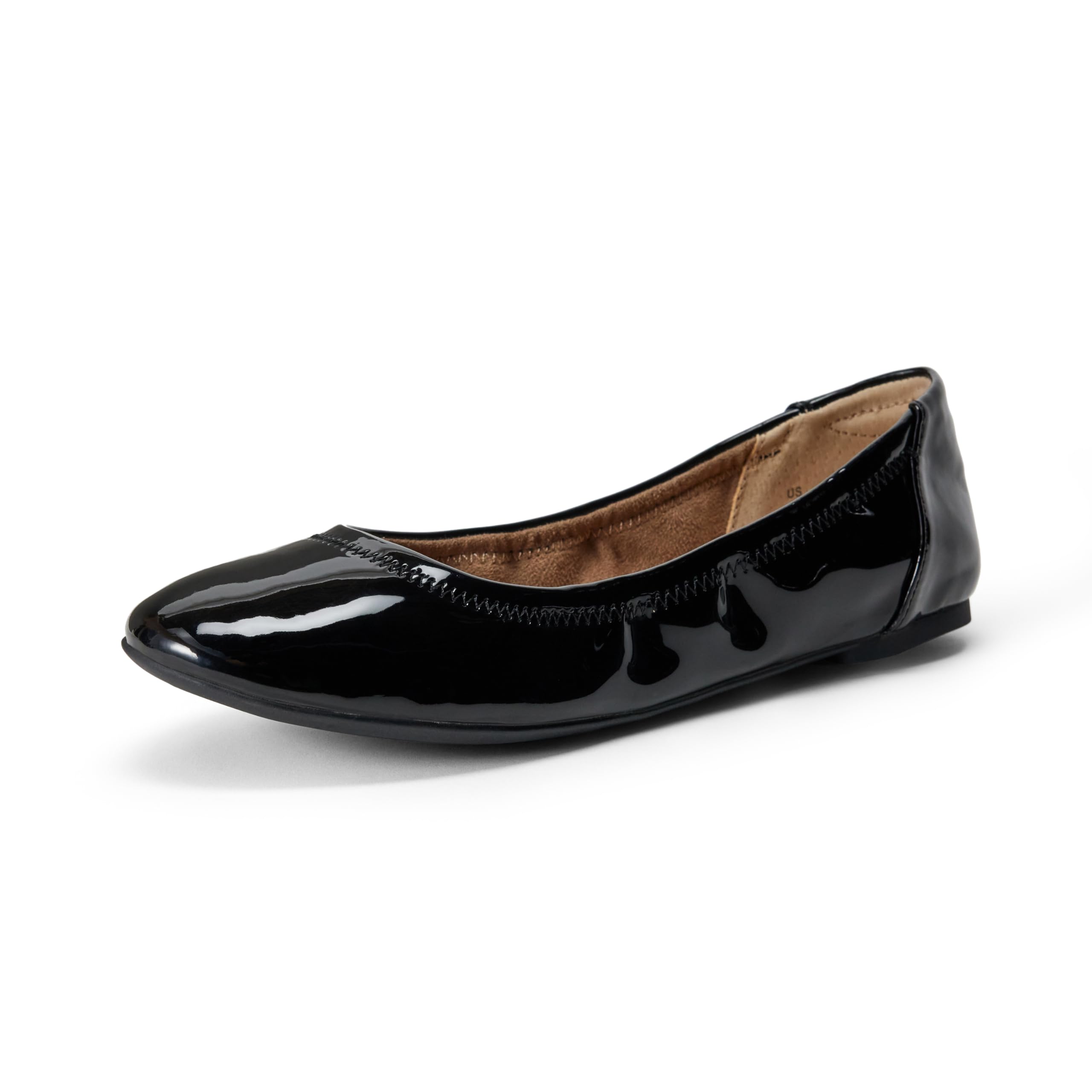 Amazon Essentials Women's Comfortable Round Toe Ballet Flats, Cushioned Memory Foam