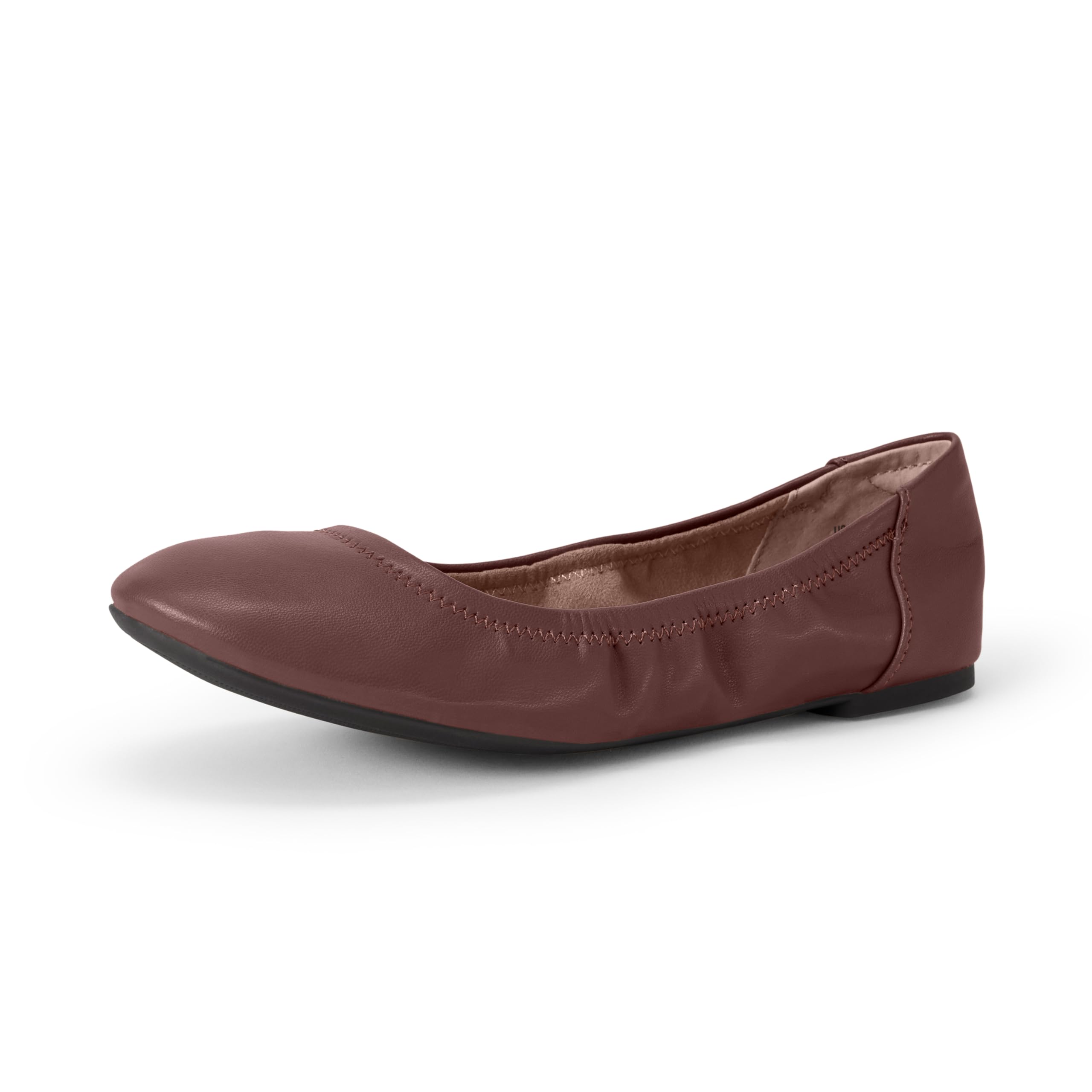 Amazon Essentials Women's Comfortable Round Toe Ballet Flats, Cushioned Memory Foam