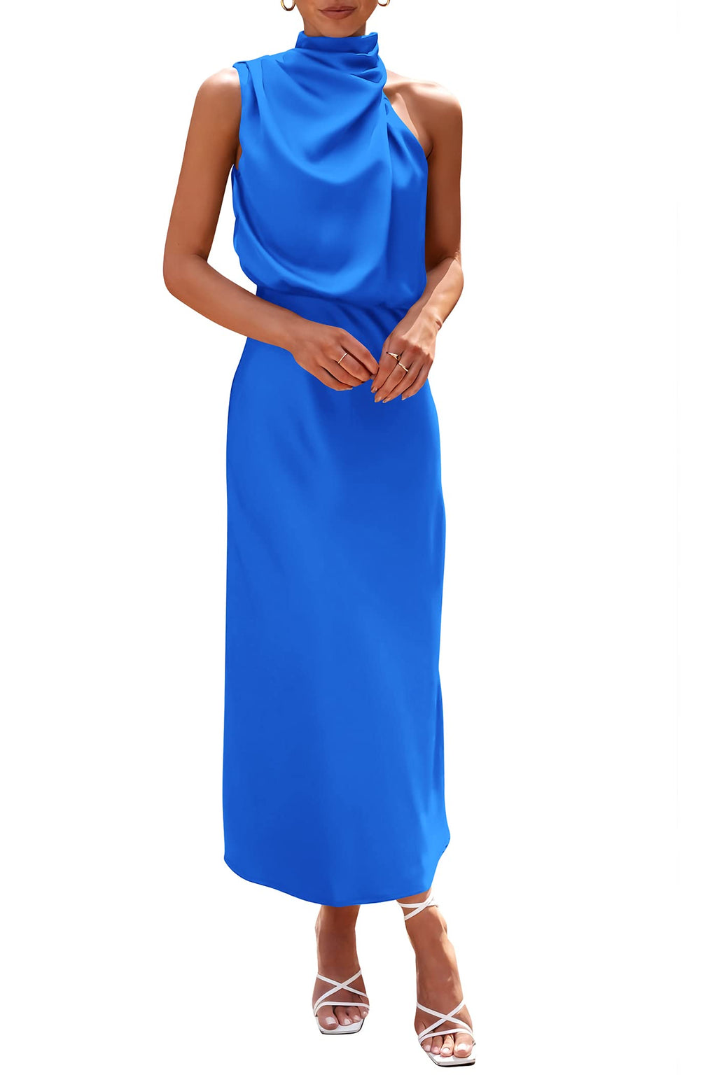 PRETTYGARDEN Women's Summer Satin Maxi Cocktail Dress