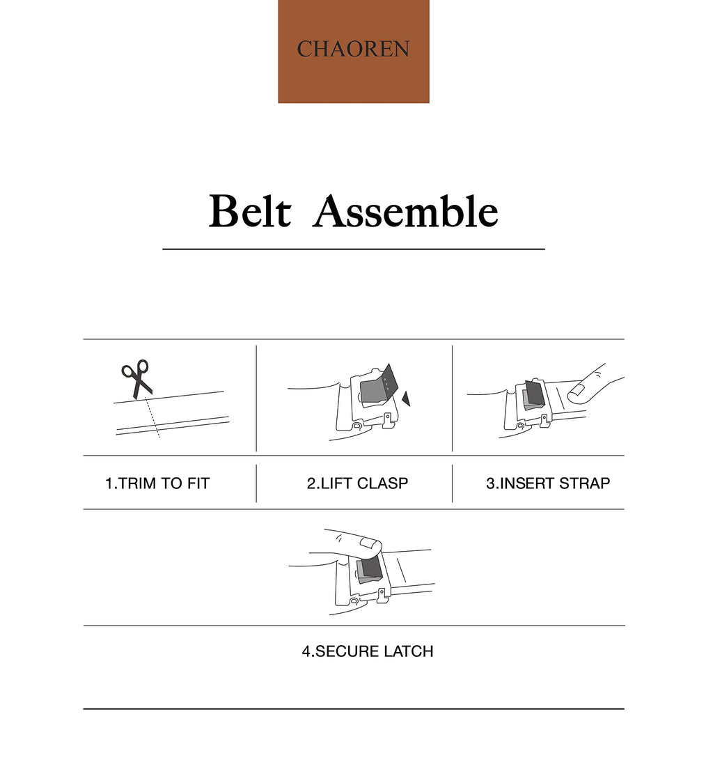 CHAOREN Mens Leather Ratchet Belt - 1 3/8" for Dress Pants
