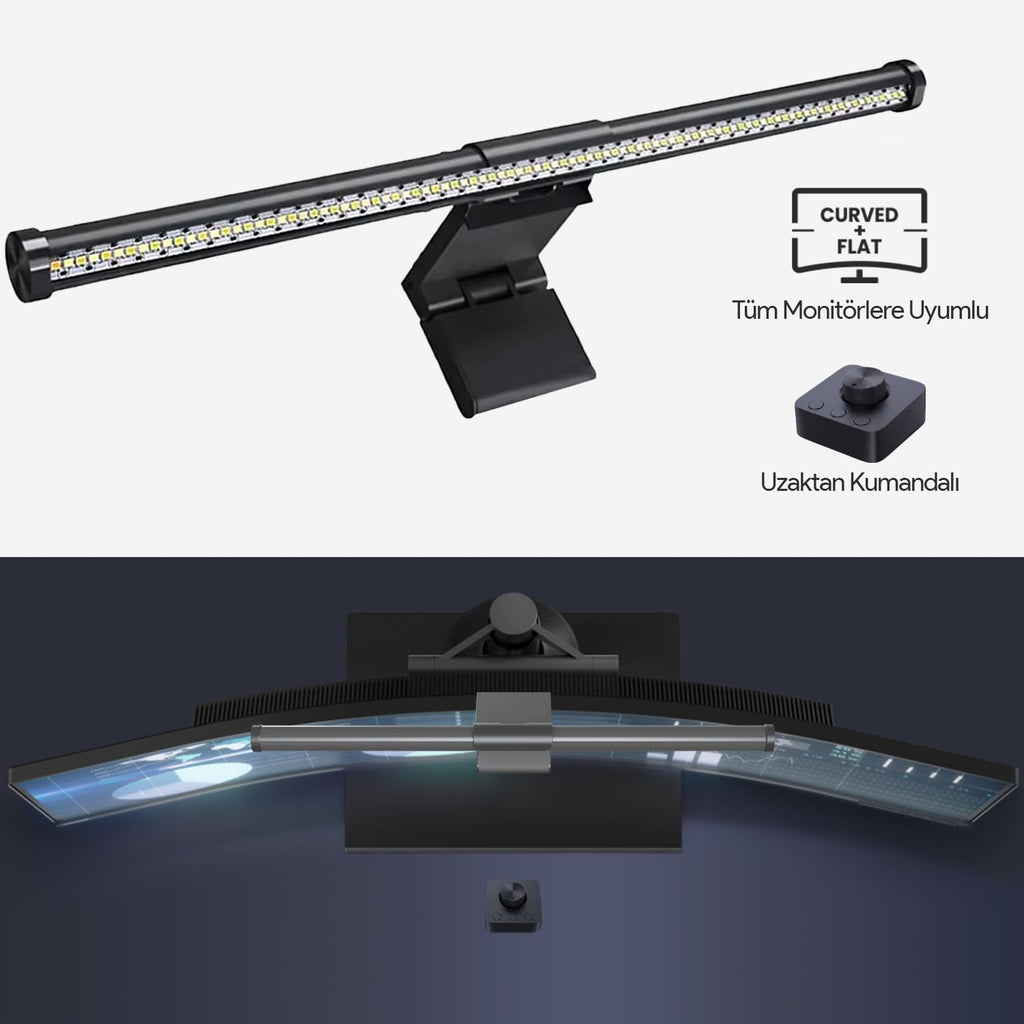 Ergoflex EF-354 Kablosuz Kumandalı, Dokunmatik Ayarlanabilir Bilgisayar Monitör Işık Çubuğu