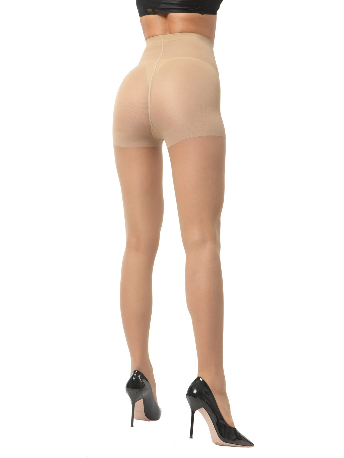 EVERSWE 3 Pairs Women's Sheer Pantyhose 20D, High Waist Control Top Pantyhose Hosiery