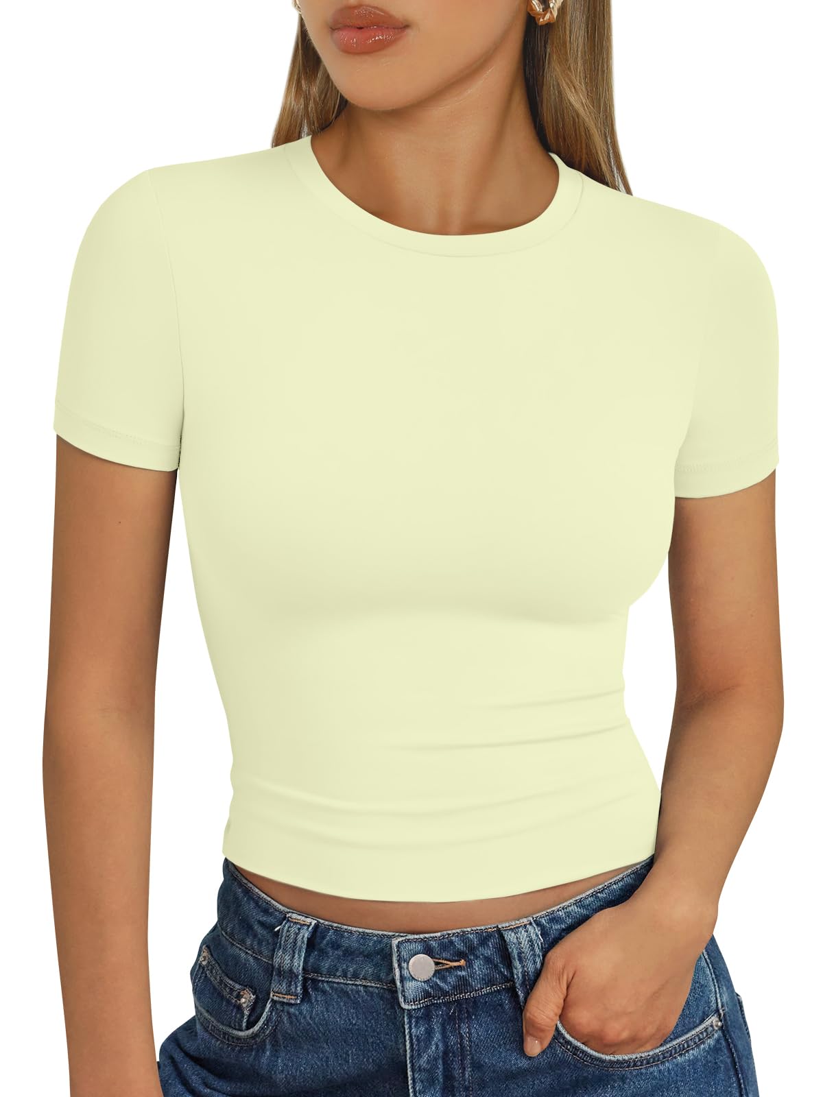 Trendy Queen Womens Short Sleeve T Shirt Basic Summer Top