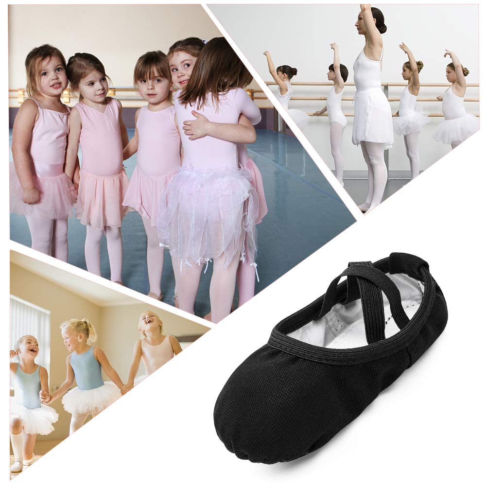 Stelle Canvas Ballet Shoes Toddler Girls No-Tie Split Sole Ballet Slippers