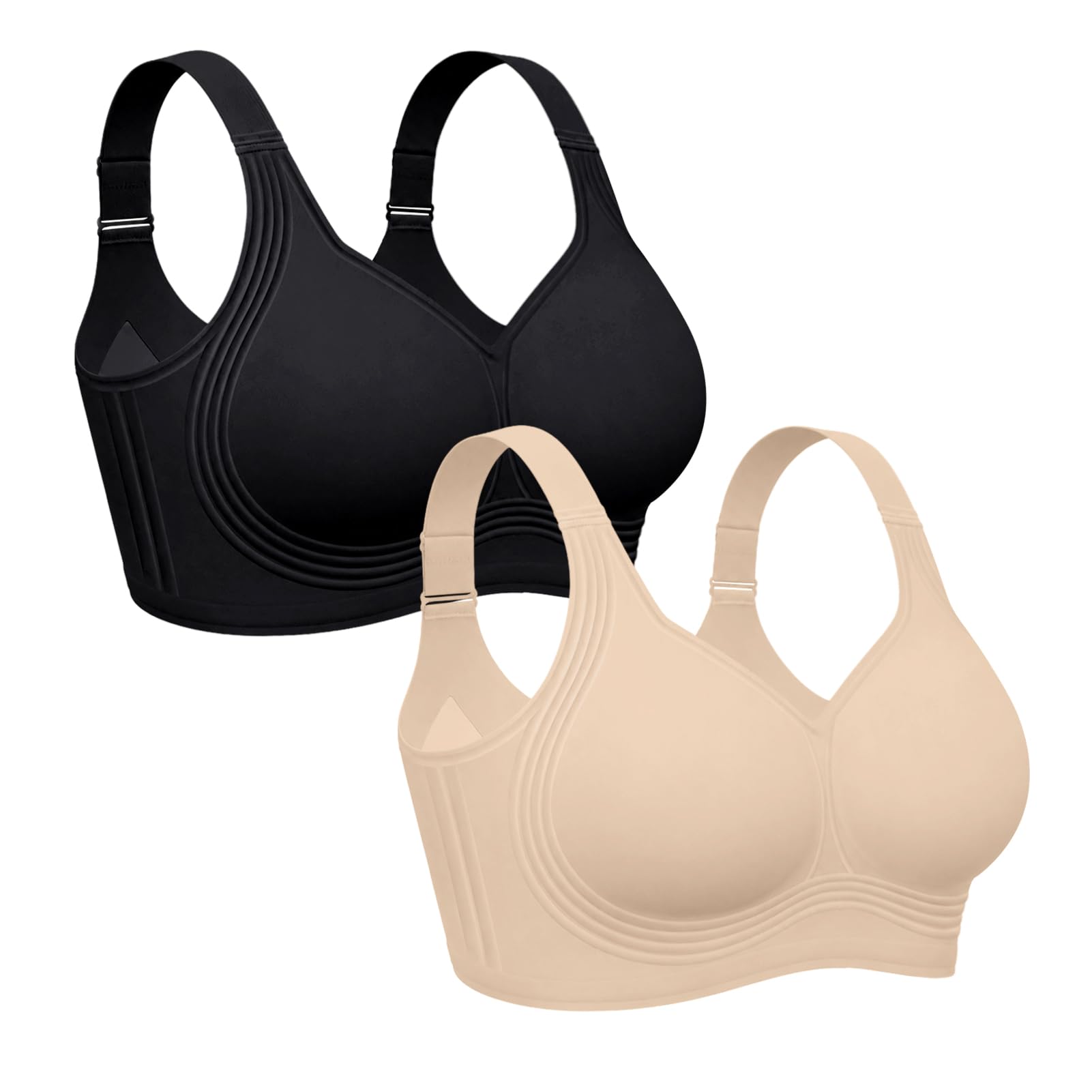 OEAK Womens Wireless Jelly Bras Plus Size Support Push Up Comfortable Bra