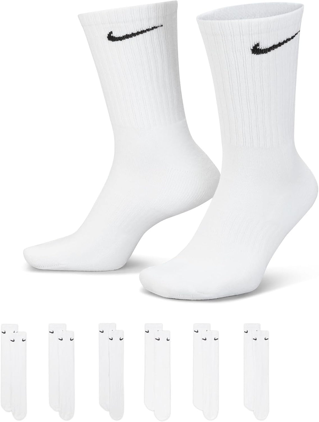 Nike Adult Everyday Cushioned Training Crew Socks (6-Packs) | Mens & Womens
