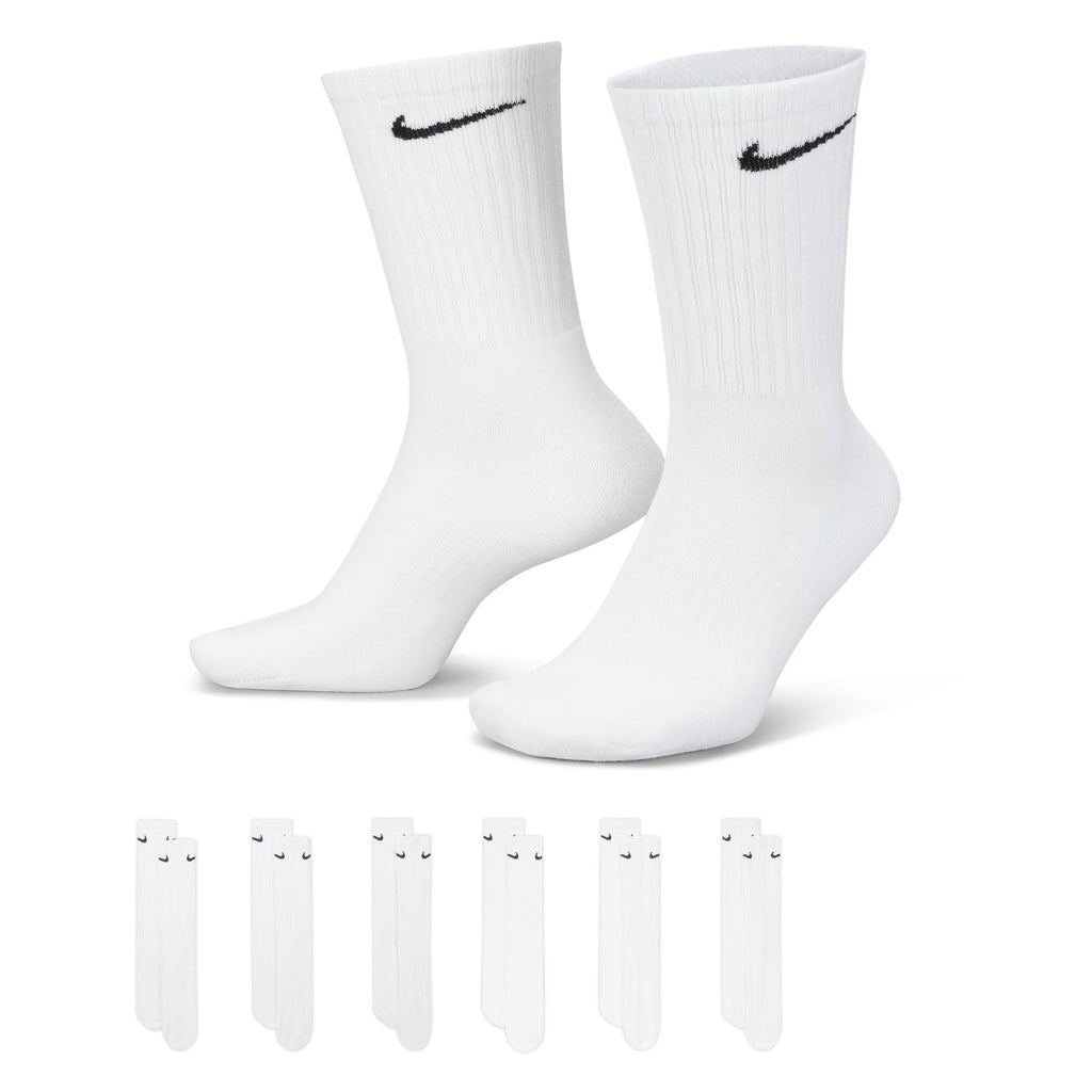 Nike Adult Everyday Cushioned Training Crew Socks (6-Packs) | Mens & Womens