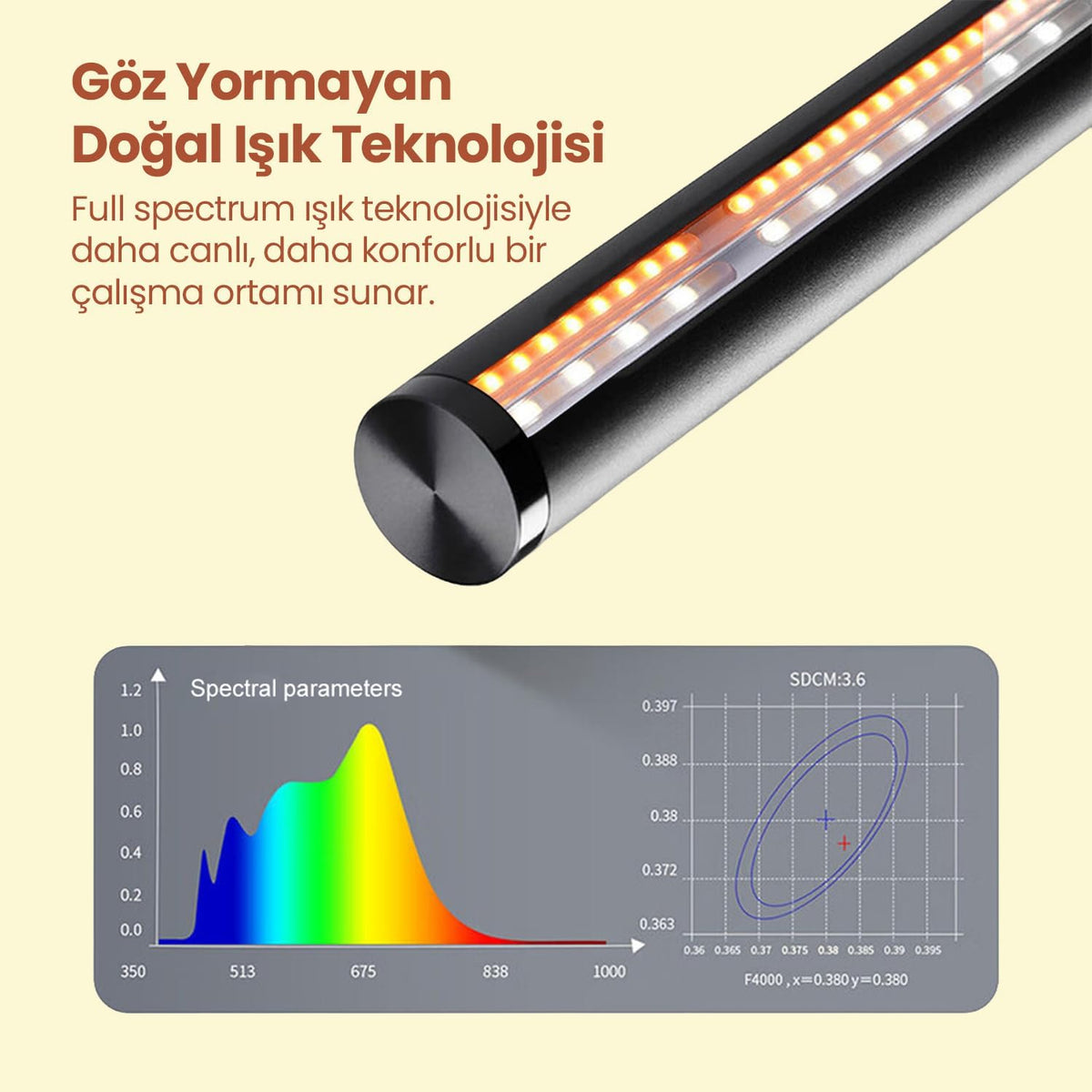 Ergoflex EF-354 Kablosuz Kumandalı, Dokunmatik Ayarlanabilir Bilgisayar Monitör Işık Çubuğu