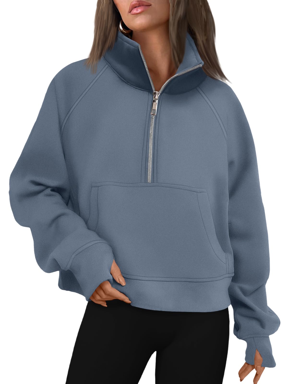 AUTOMET Womens Sweatshirts Half Zip Fleece Pullover Fall Outfits