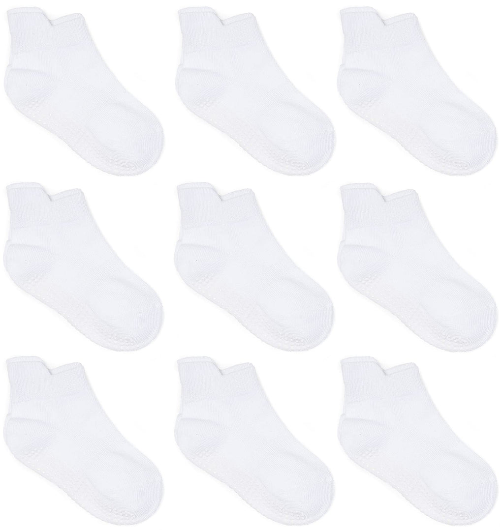 Zaples Baby Non Slip Grip Ankle Socks with Non Skid Soles for Infants Toddlers Kids Boys Girls
