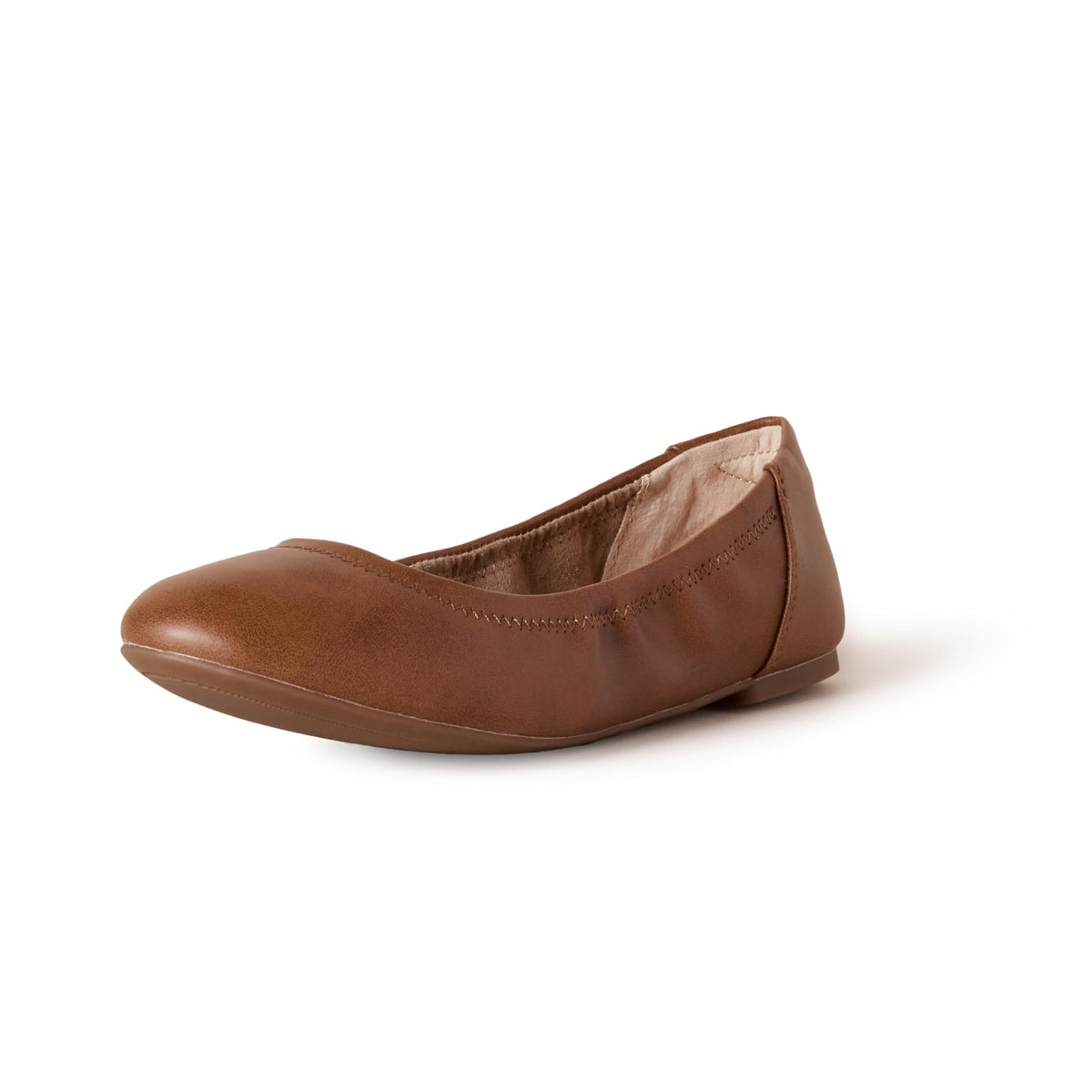 Amazon Essentials Women's Comfortable Round Toe Ballet Flats, Cushioned Memory Foam