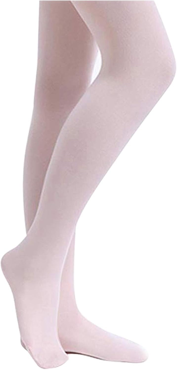 Stelle Girls' Footed Ballet Tights for Dance Class Toddler Kids 2T-15Y